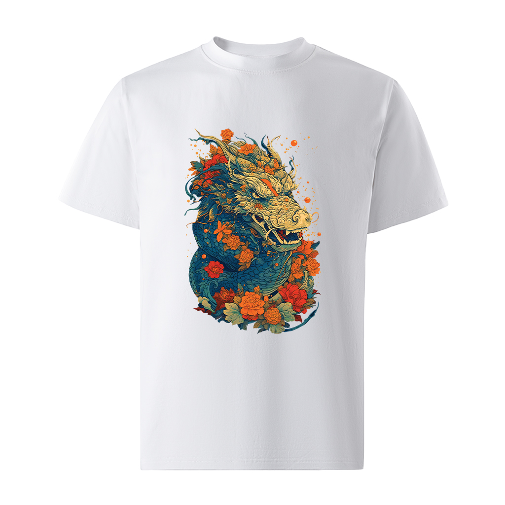 Áo thun nam form rộng 12 con giáp tuổi Thìn ATD481 Miucho Iconic cotton cổ tròn in graphic_thumbnail_9