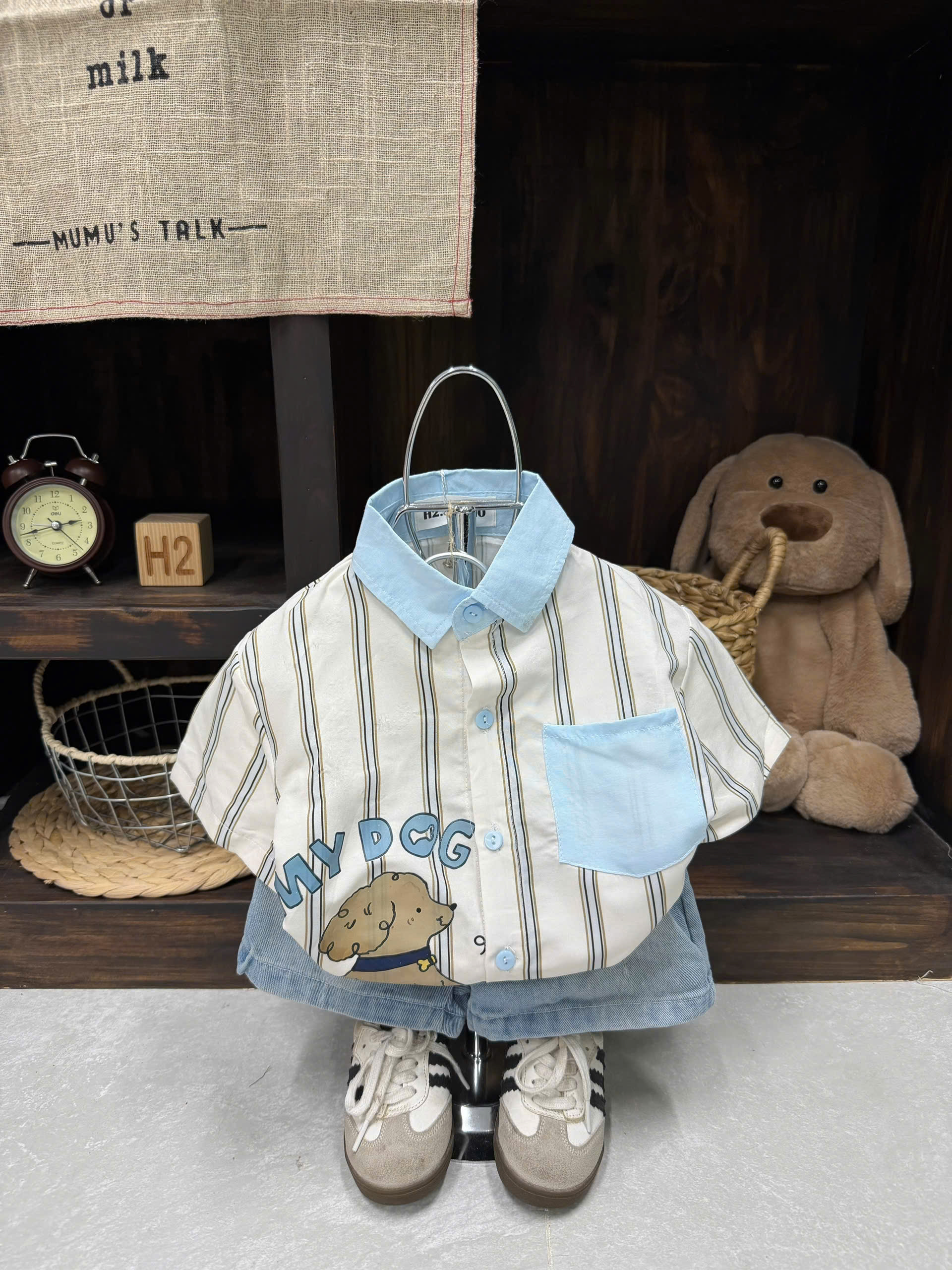 A72 BỘ SƠ MI SỌC CHÓ MY DOG - A108.330