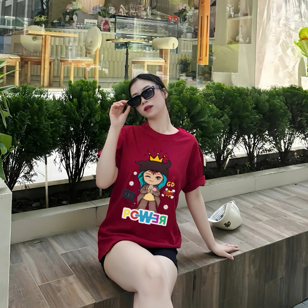 Áo thun nữ local brand We Tee hình GDragon Power dáng oversize chất 100% cotton - WU1045_thumbnail_4