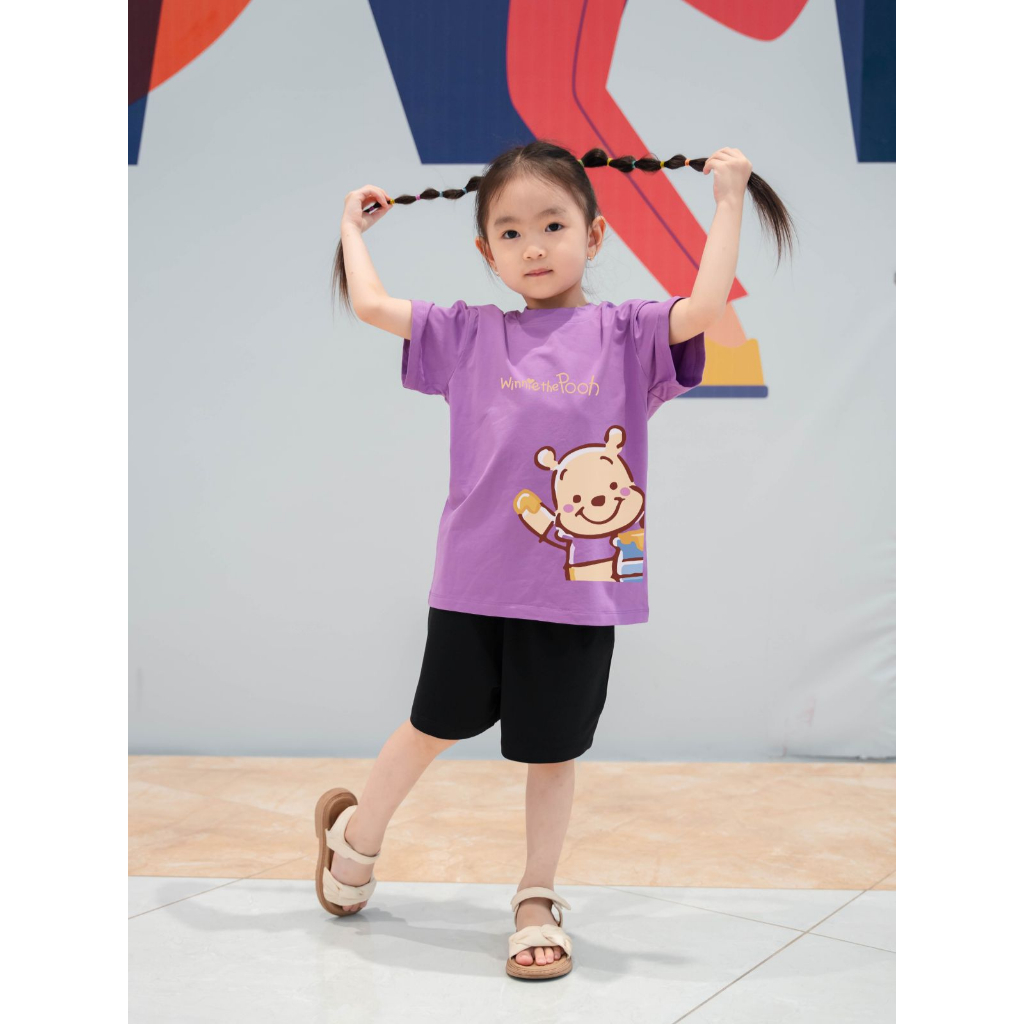 Bộ đồ bé gái in hình Gấu Pooh - Loza Kids SB22