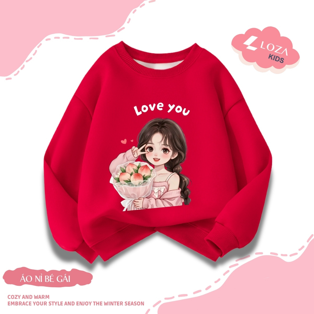 Áo sweater bé gái in hình bé gái Hot trend - Loza Kids IN005_thumbnail_4