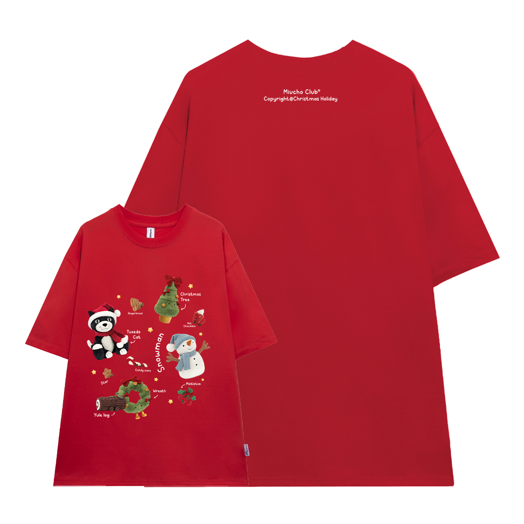 Áo thun nữ giáng sinh noel form rộng chất vải cotton 4 chiều thoáng mát ATD1715 Miucho in mix_thumbnail_9