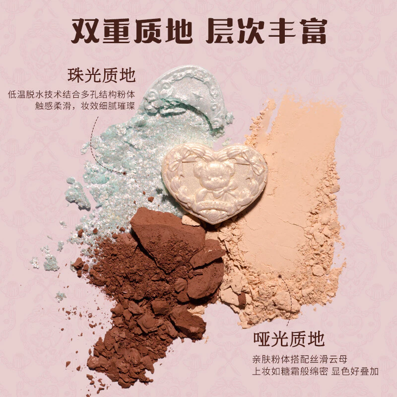 FLOWER KNOWS Eyeshadow Palette Sweetheart Bear Series Six Color Eye Shadow Matte Pearl Natural Powder Fine_thumbnail_6