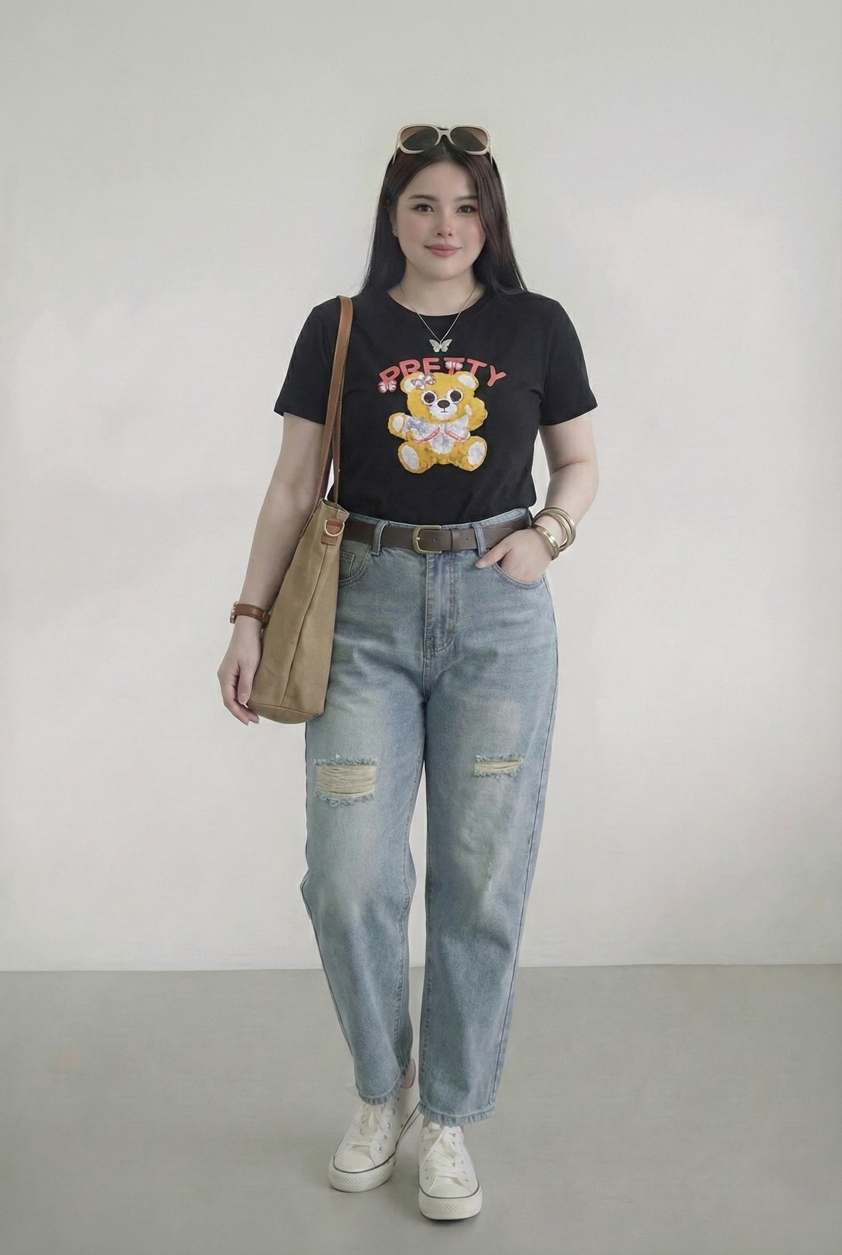 BIGSIZE NỮ - Áo thun in gấu T-AT9081