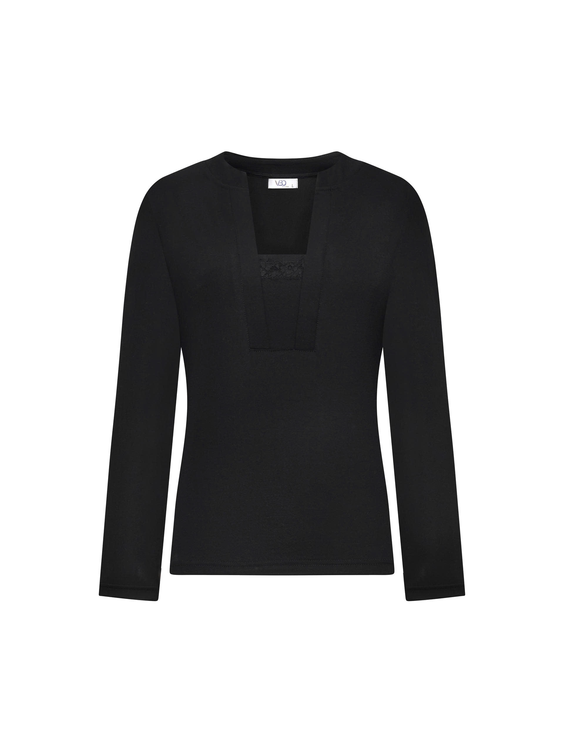 BIGSIZE NỮ - Áo thun kiểu tay dài phối ren V-AK095_thumbnail_3