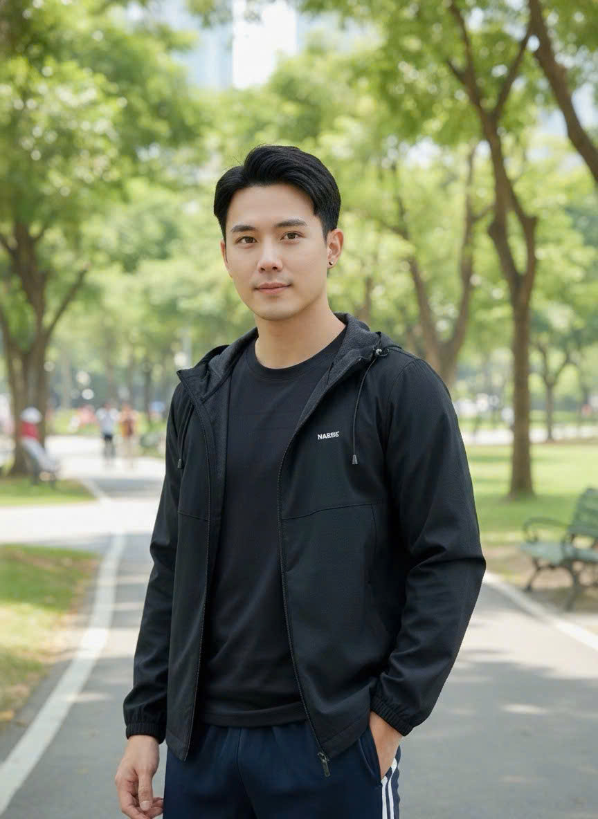 Áo Khoác Gió Nam Narsis 1 Lớp, Chống Nắng, Chống Gió, Phong Cách Trẻ Trung - D25013