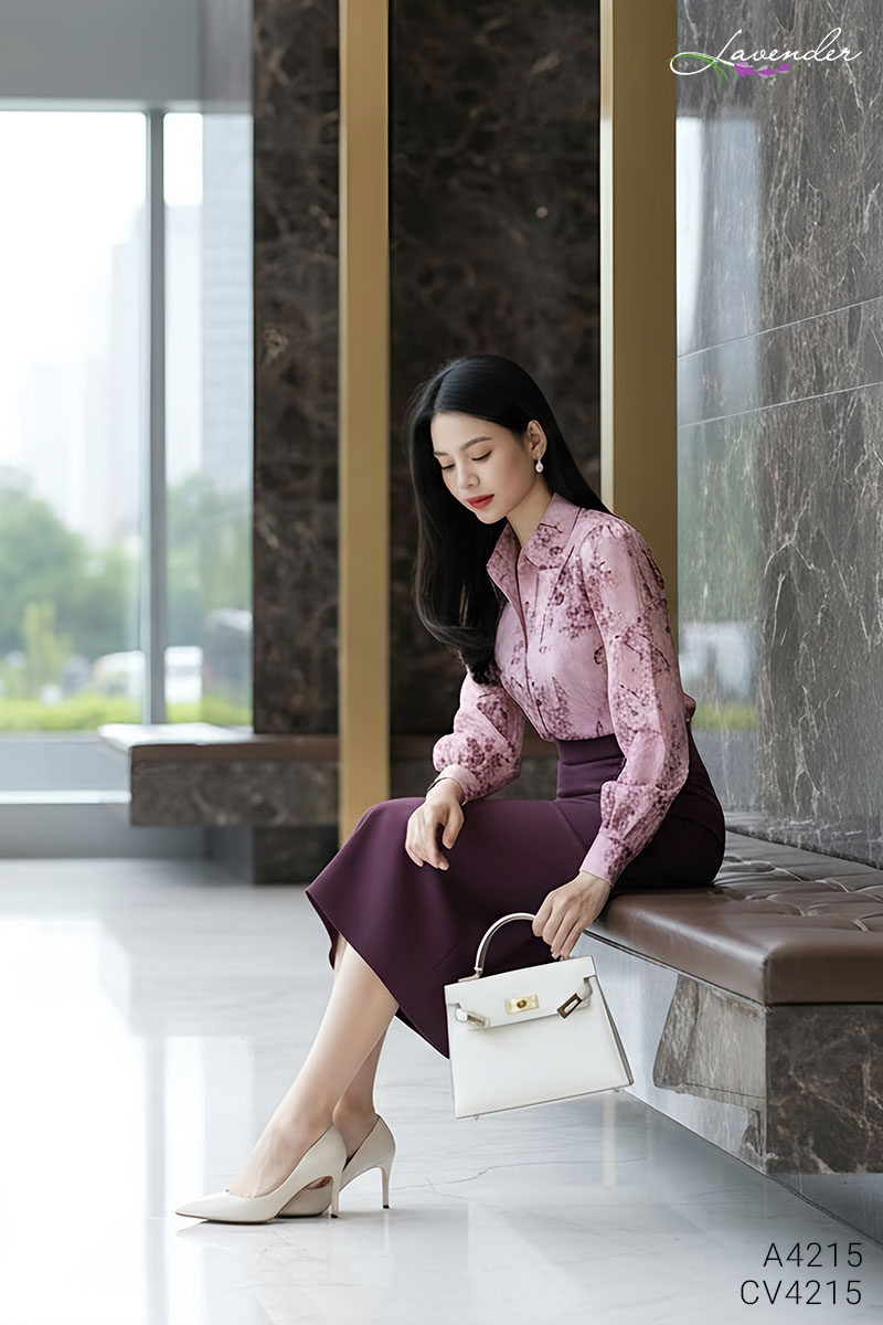 Áo sơ mi hoa tím nho tay dài A4215_thumbnail_2