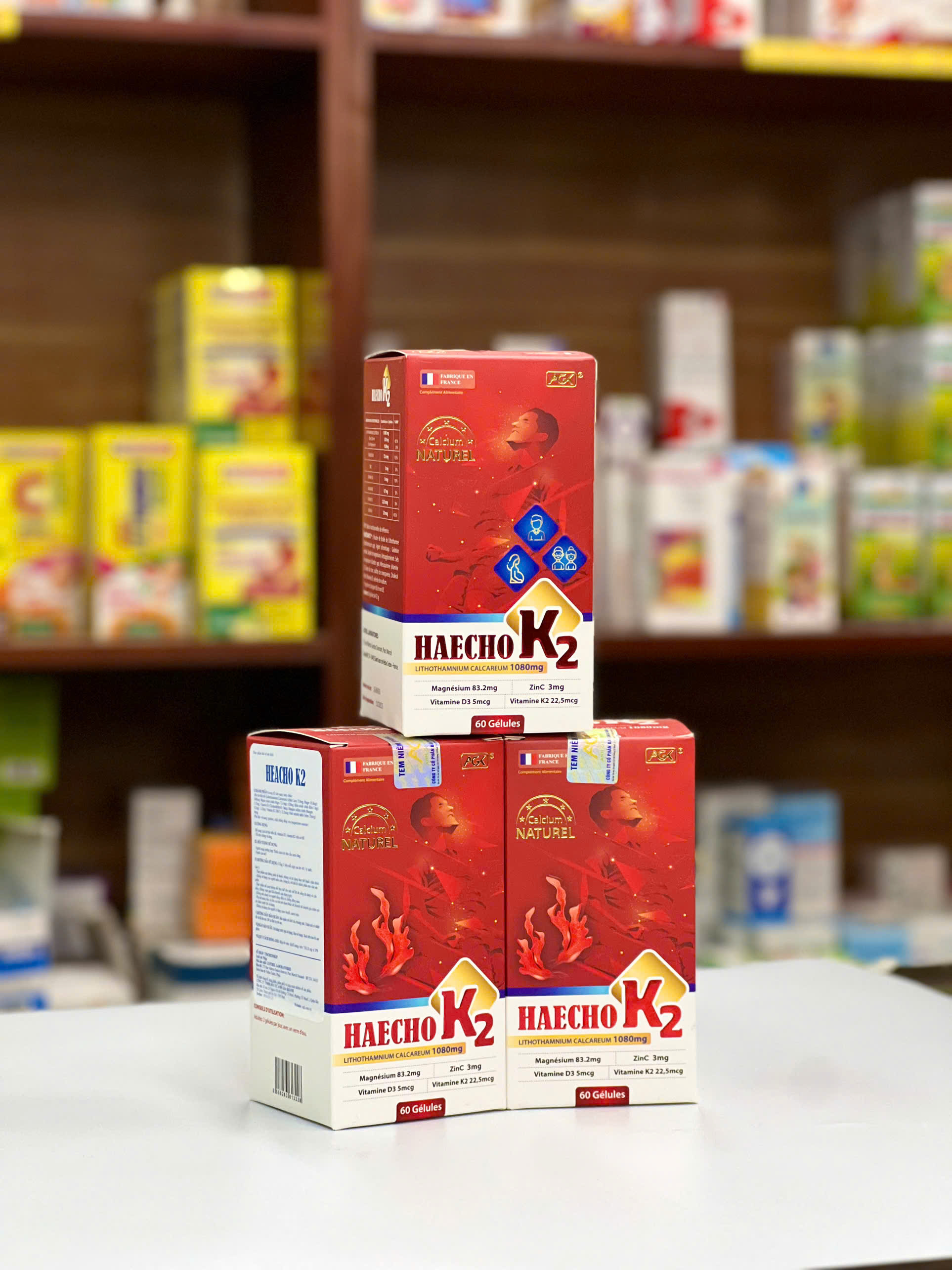 HAECHO K2 Bổ sung Canxi, Vitamin D3 và Vitamin K2