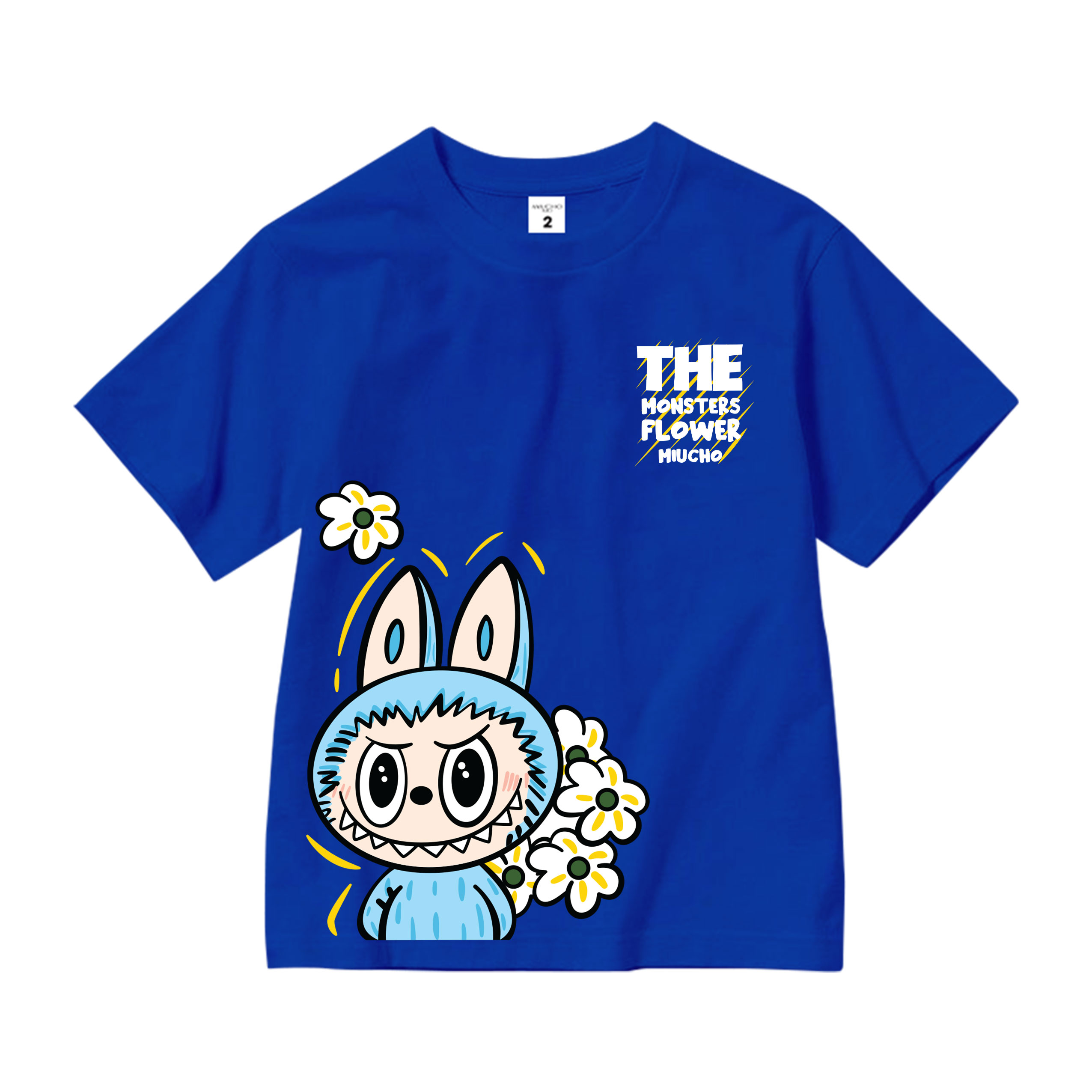 Áo thun bé gái labubu dễ thương nhiều màu sắc AED1465 Miucho Kid vải cotton thoáng mát cổ tròn in graphic_thumbnail_10