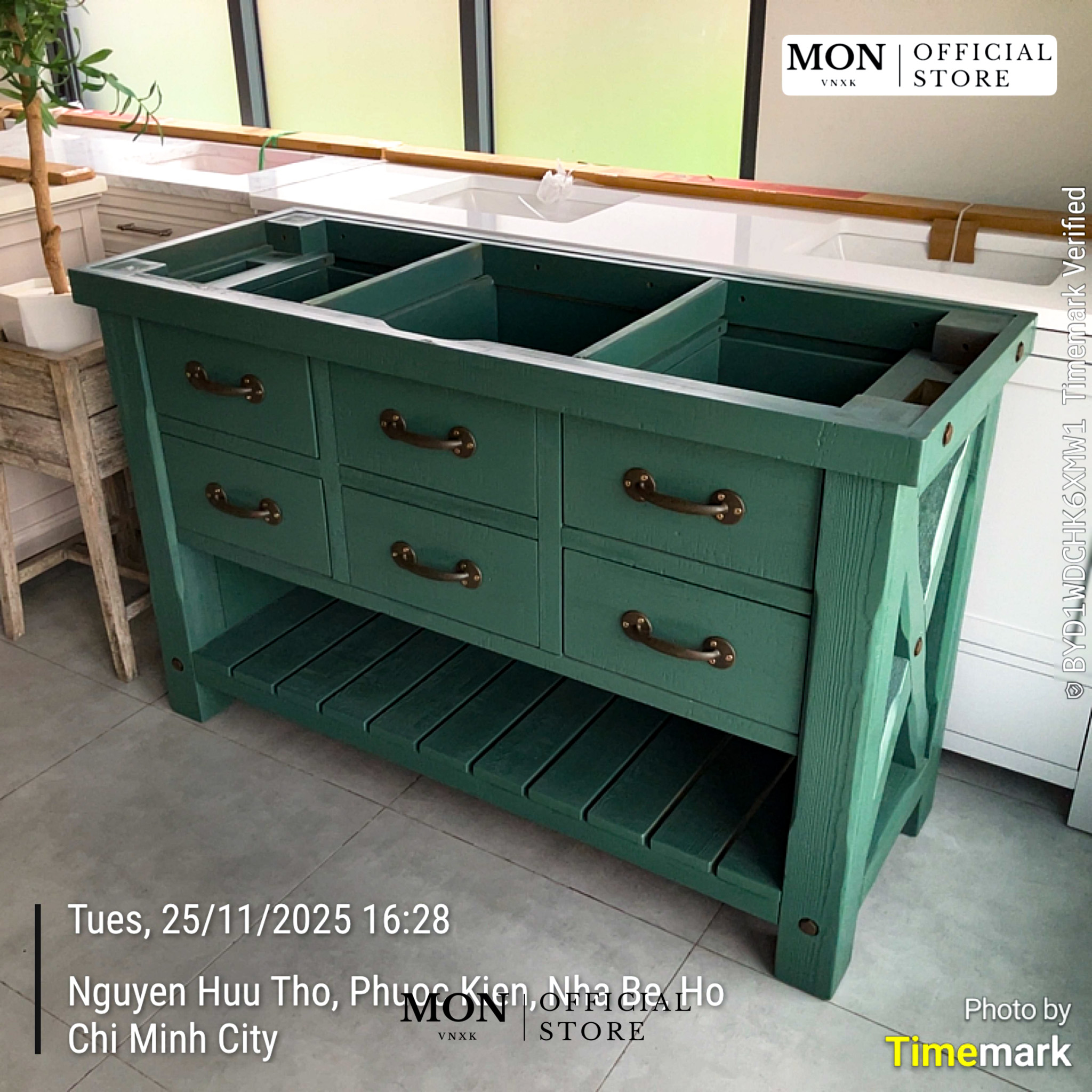 TỦ LAVABO/ ĐẢO BẾP PotteryBarn 60 inch Green_thumbnail_4