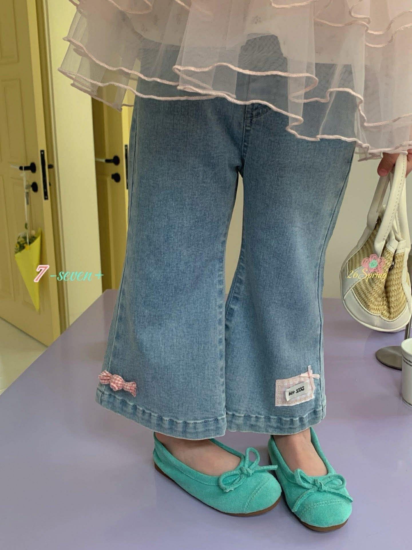 (H5) Quần bò giấy thêu gấu quần Seven_thumbnail_0