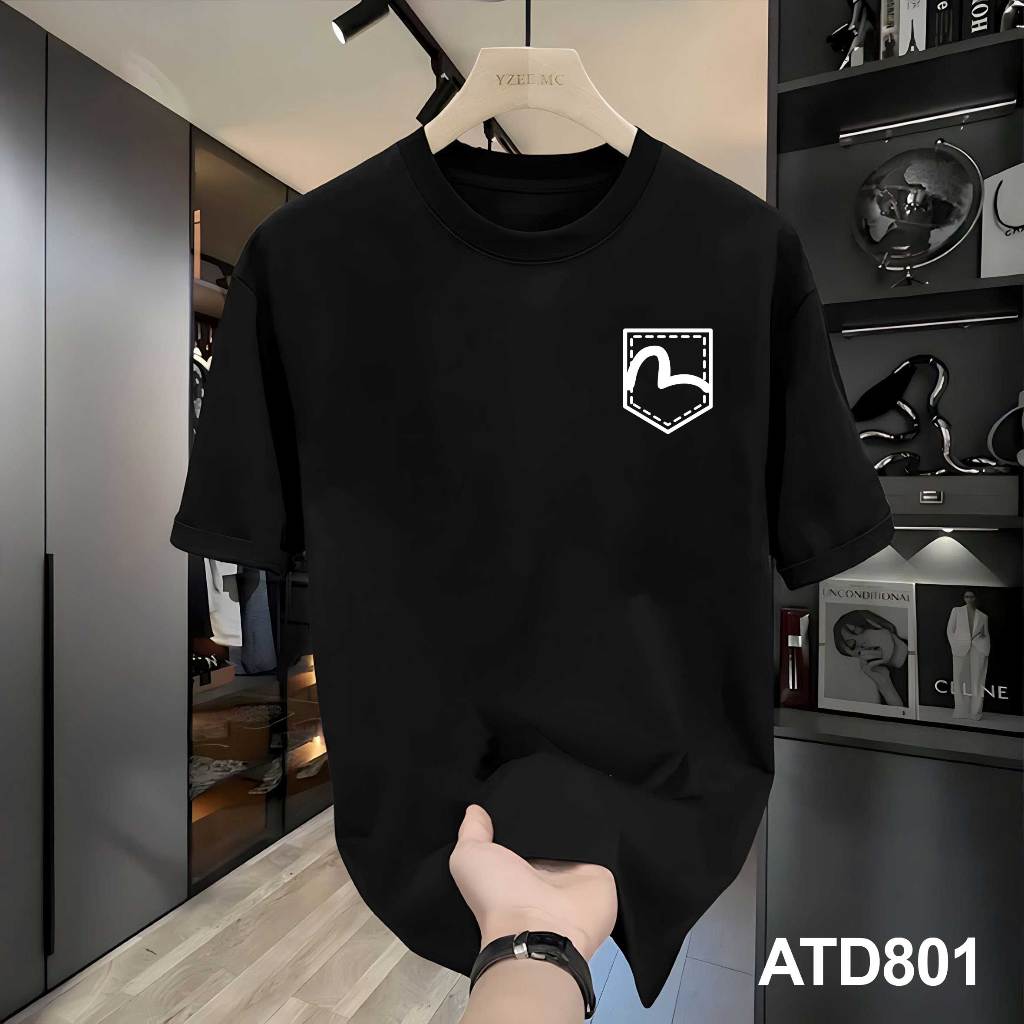 Áo thun nam evisu form rộng local brand ATD871 Miucho Iconic tay ngắn vải cotton cổ tròn in mix_thumbnail_2