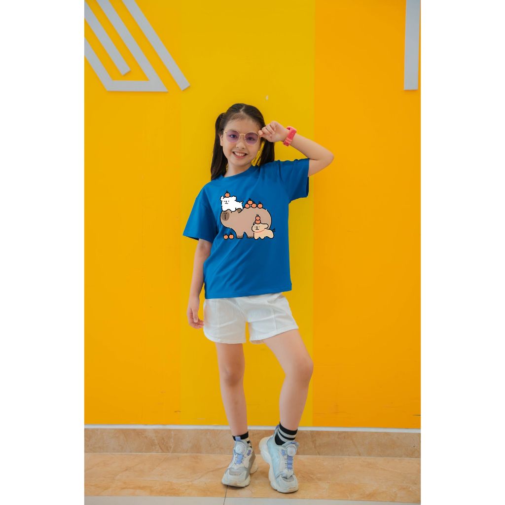 Áo thun capyabara và 2 cún cho bé gái  từ 15-40kg - Áo thun bé gái Loza Kids AT2770_thumbnail_6