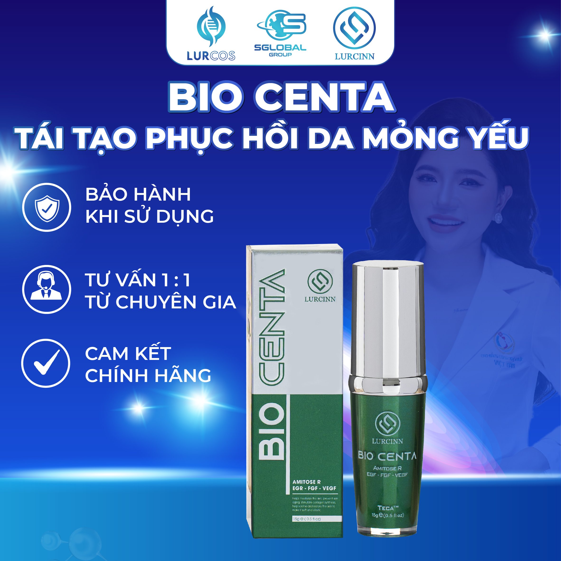 Serum Tế Bào Gốc Lurcinn - Bio Centa 15g