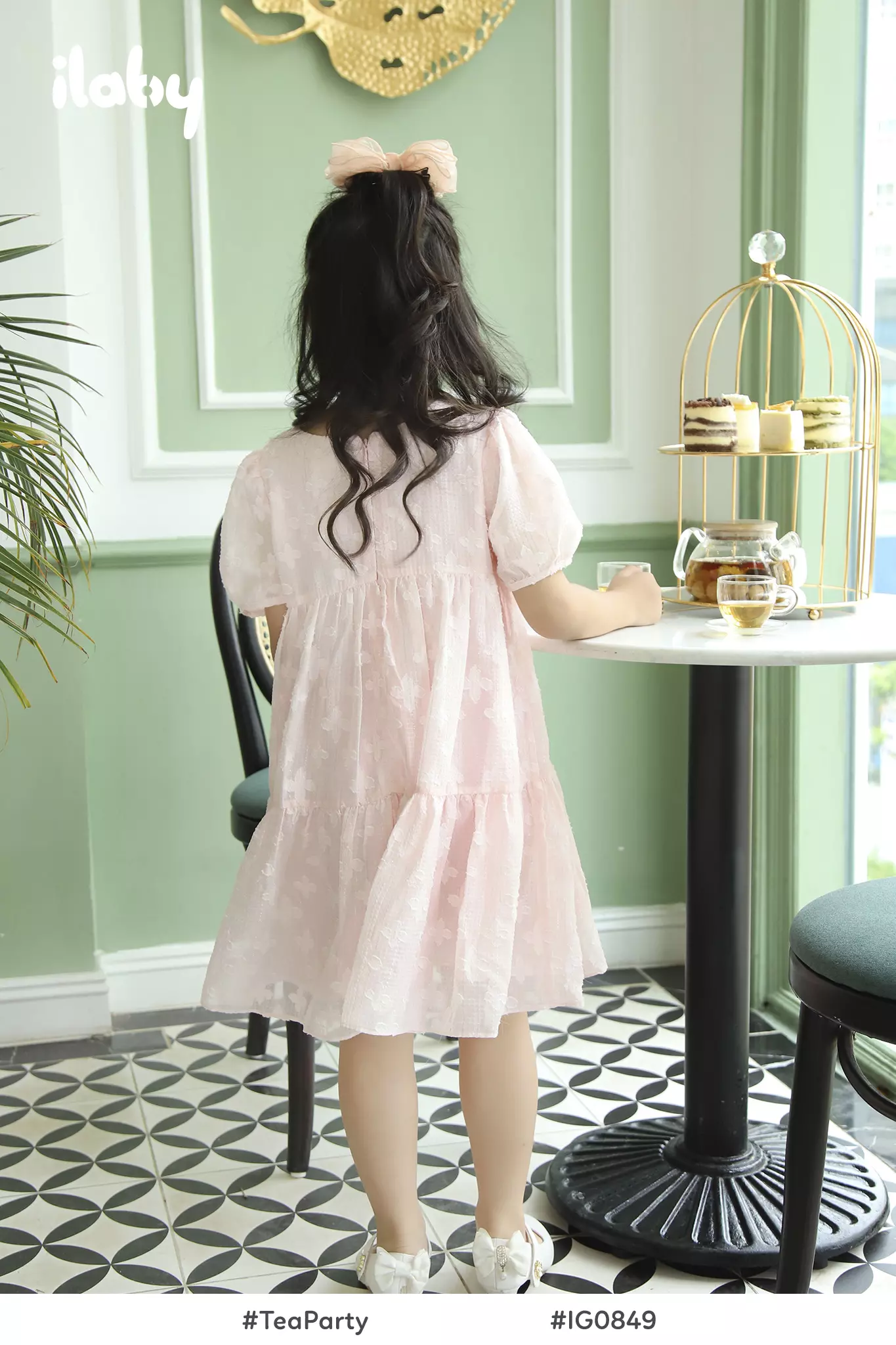 [ Outfit duyên dáng ] Váy tơ voan thêu hoa bé gái_thumbnail_3