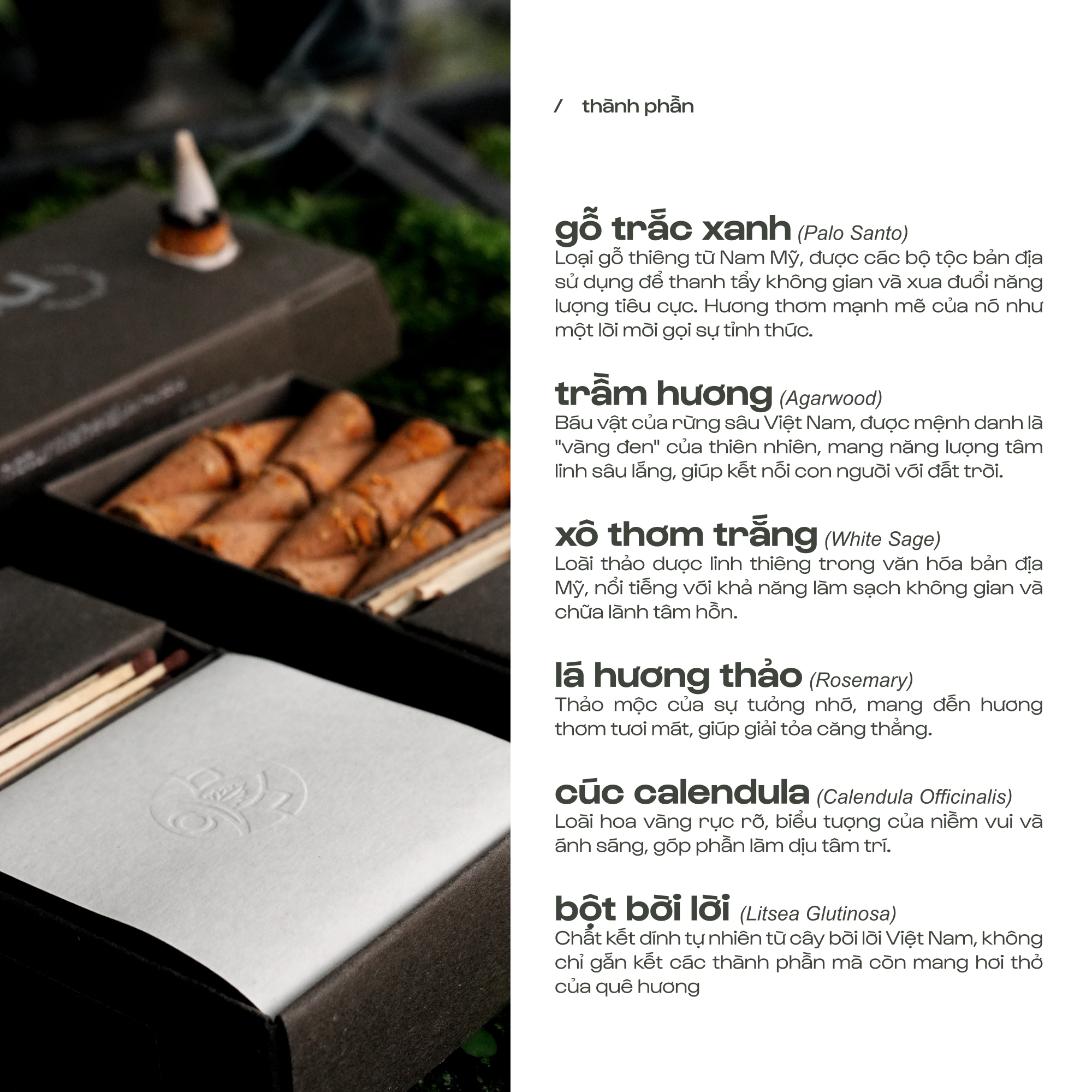 Nụ Niệm Thủ Công - Palo Santo, Trầm Hương, Xô Thơm | 28 Nụ Kèm Đế Đốt | Nhang Nụ Thanh Tẩy_thumbnail_9