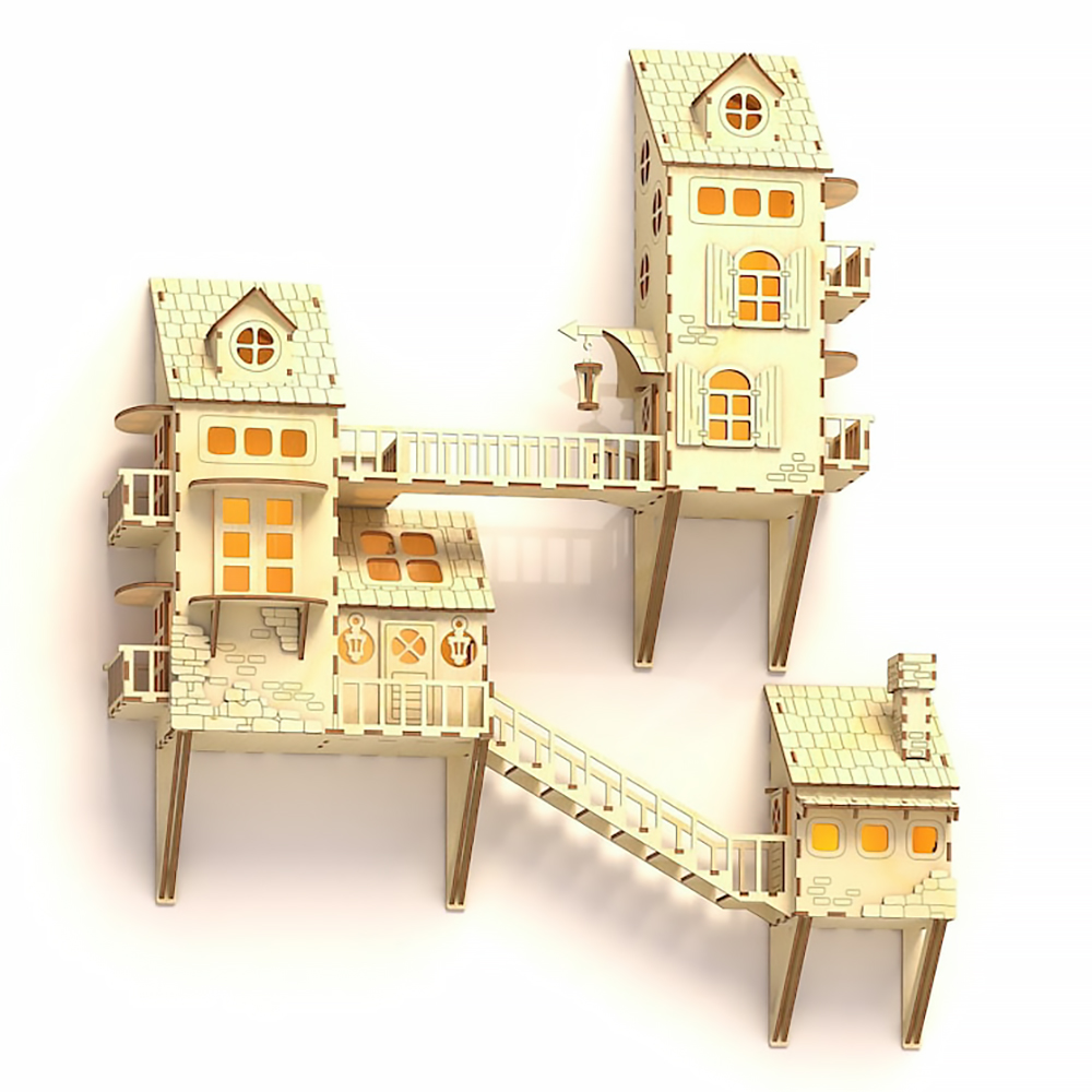 Đèn Ngủ Gỗ Hình Ngôi Nhà - Đèn ngủ treo tường đồng hành cùng giấc ngủ ngon, trang trí cho căn phòng_thumbnail_3