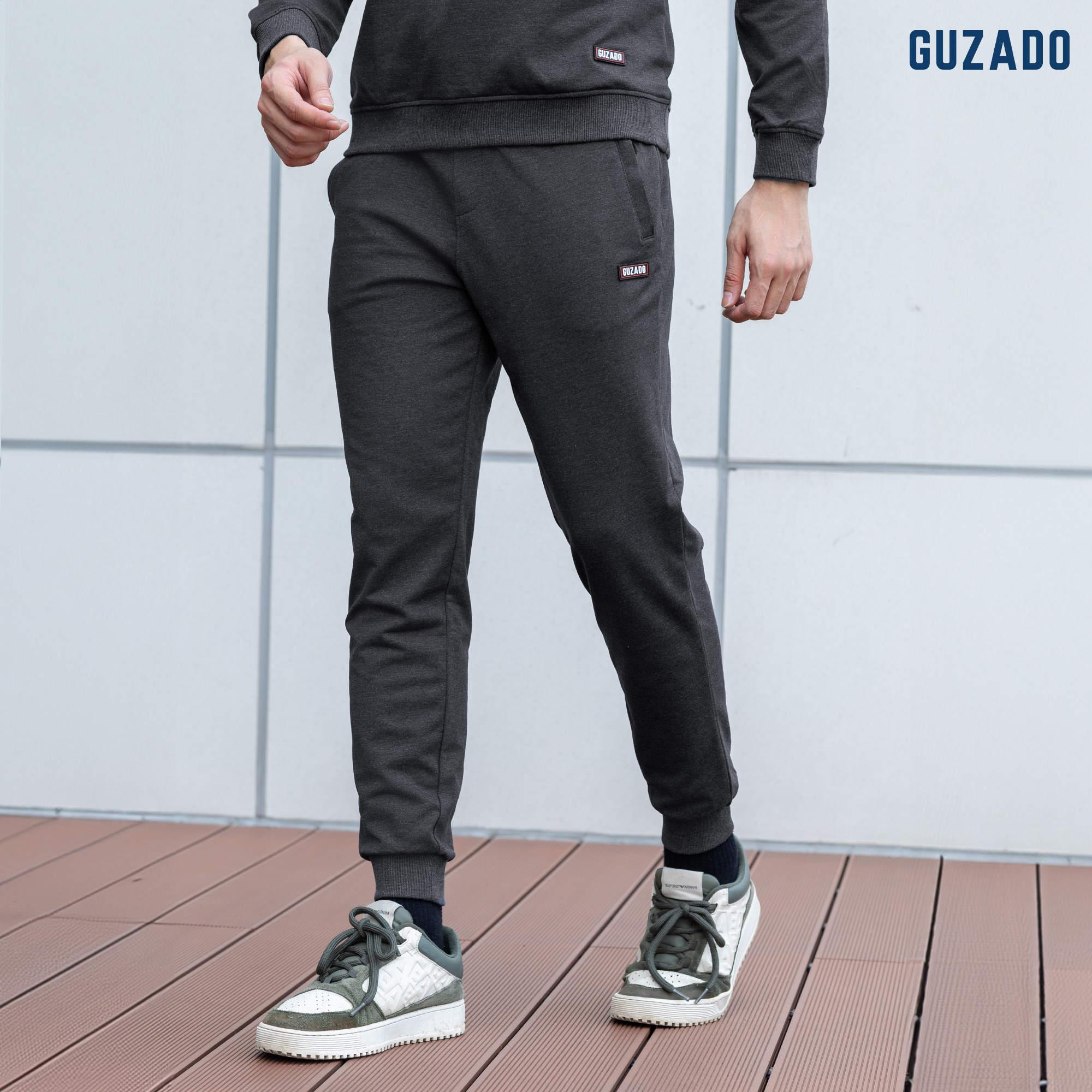 Quần Nỉ Nam GUZADO Ống Rộng Bo Gấu Thể Thao GQN01_thumbnail_7