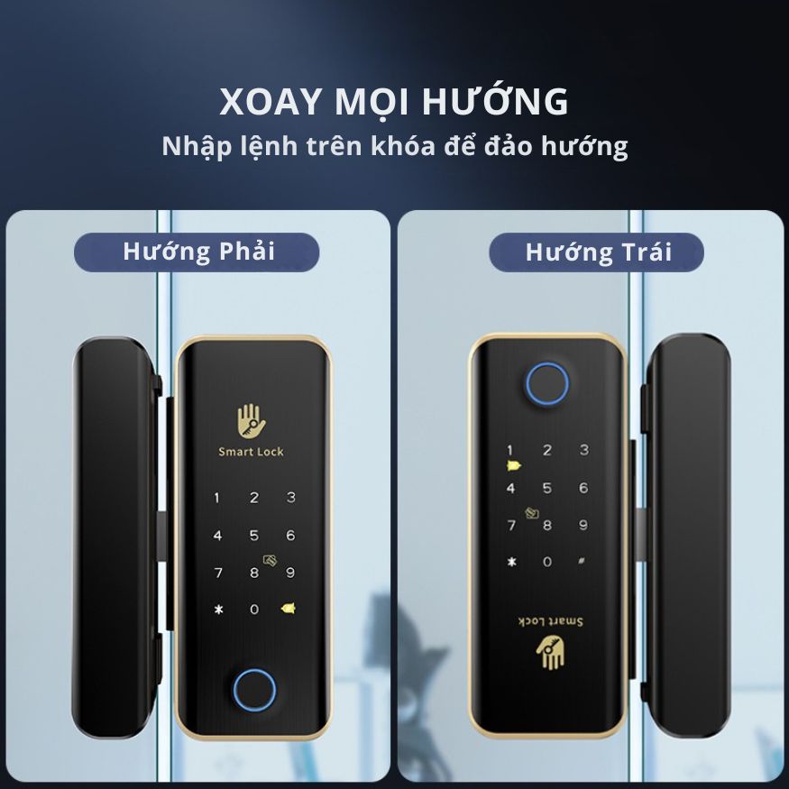 Khóa Cửa Thông Minh Kachi MK45 cho cửa không có khung như cửa kính, cửa gỗ trượt – Mở Khóa App + Vân tay + Chìa khóa + Thẻ từ + Mã số_thumbnail_6