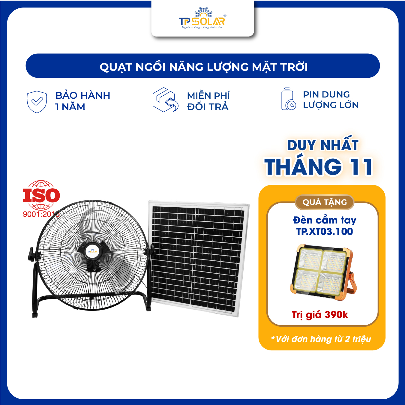 Quạt ngồi năng lượng mặt trời