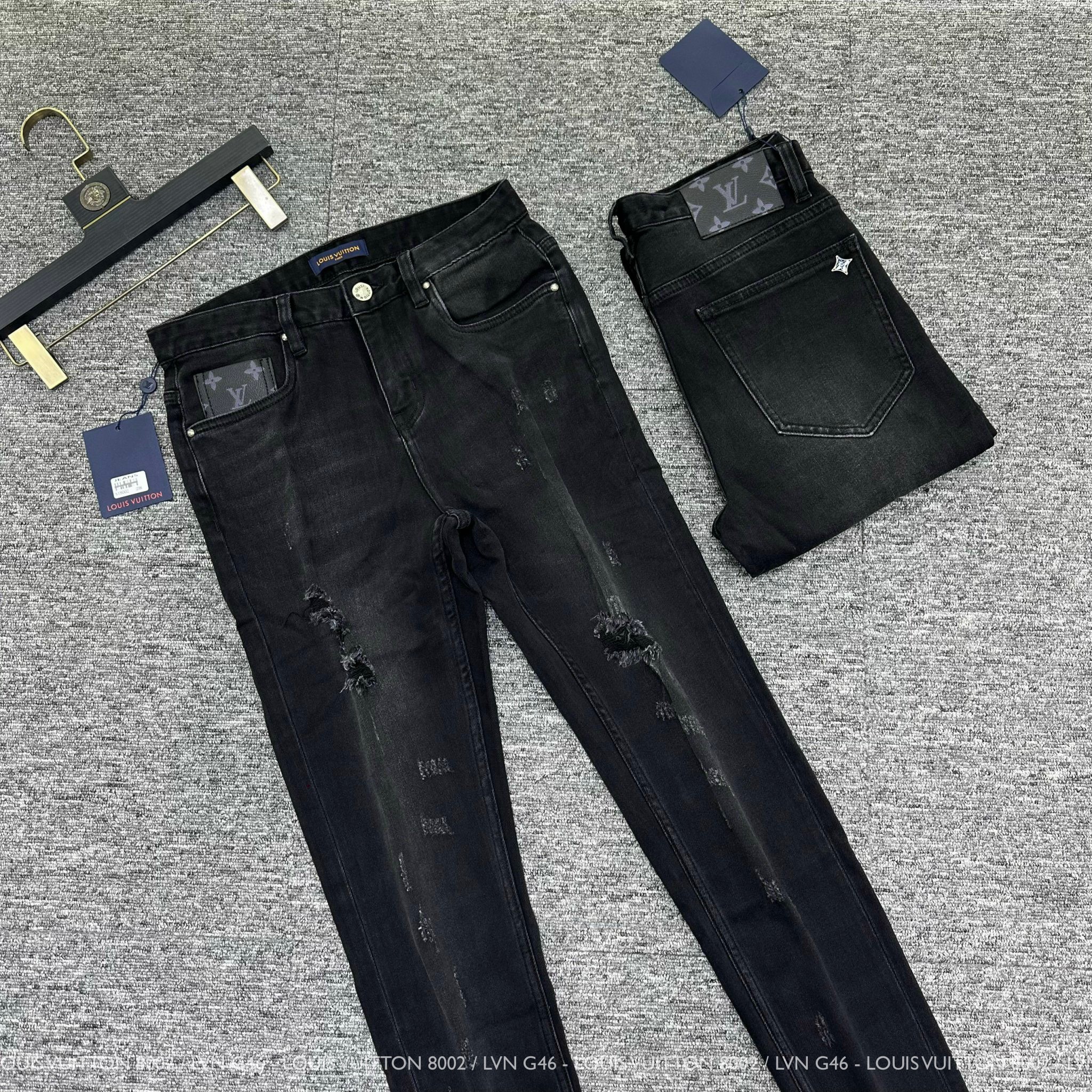 QUẦN JEANS LV ĐEN WASH NHẸ 8002_thumbnail_4