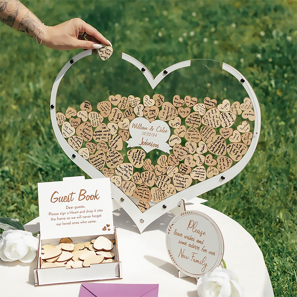 Tranh Thả Gỗ Đám Cưới, Sự Kiện, Công Ty, Sinh Nhật (Đủ phụ kiện) - Size tính theo chiều ngang_thumbnail_10