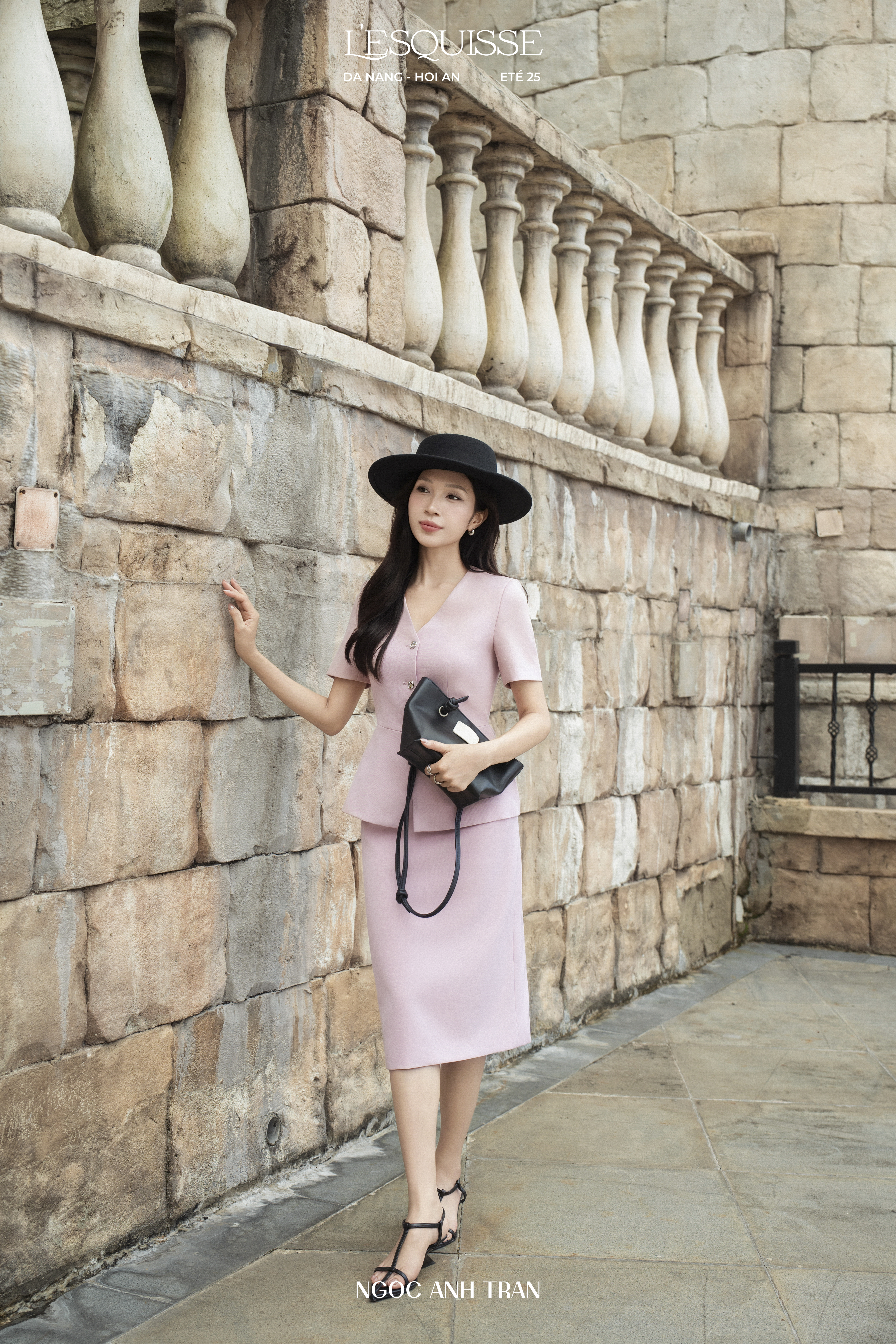 A195 - Set áo kiểu Trúc Linh kèm chân váy