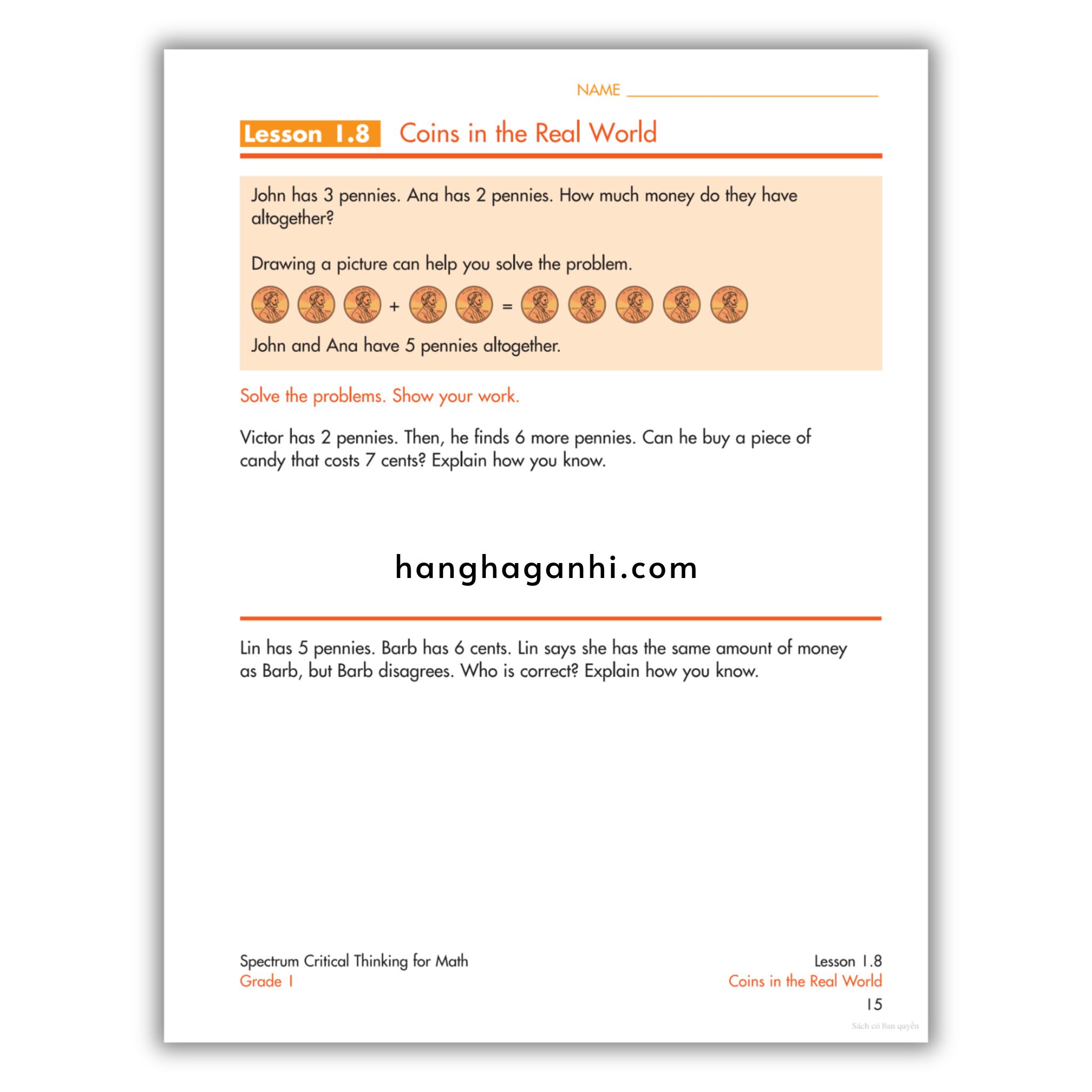 Sách Spectrum Critical Thinking for Math Workbook Grade 1_thumbnail_12