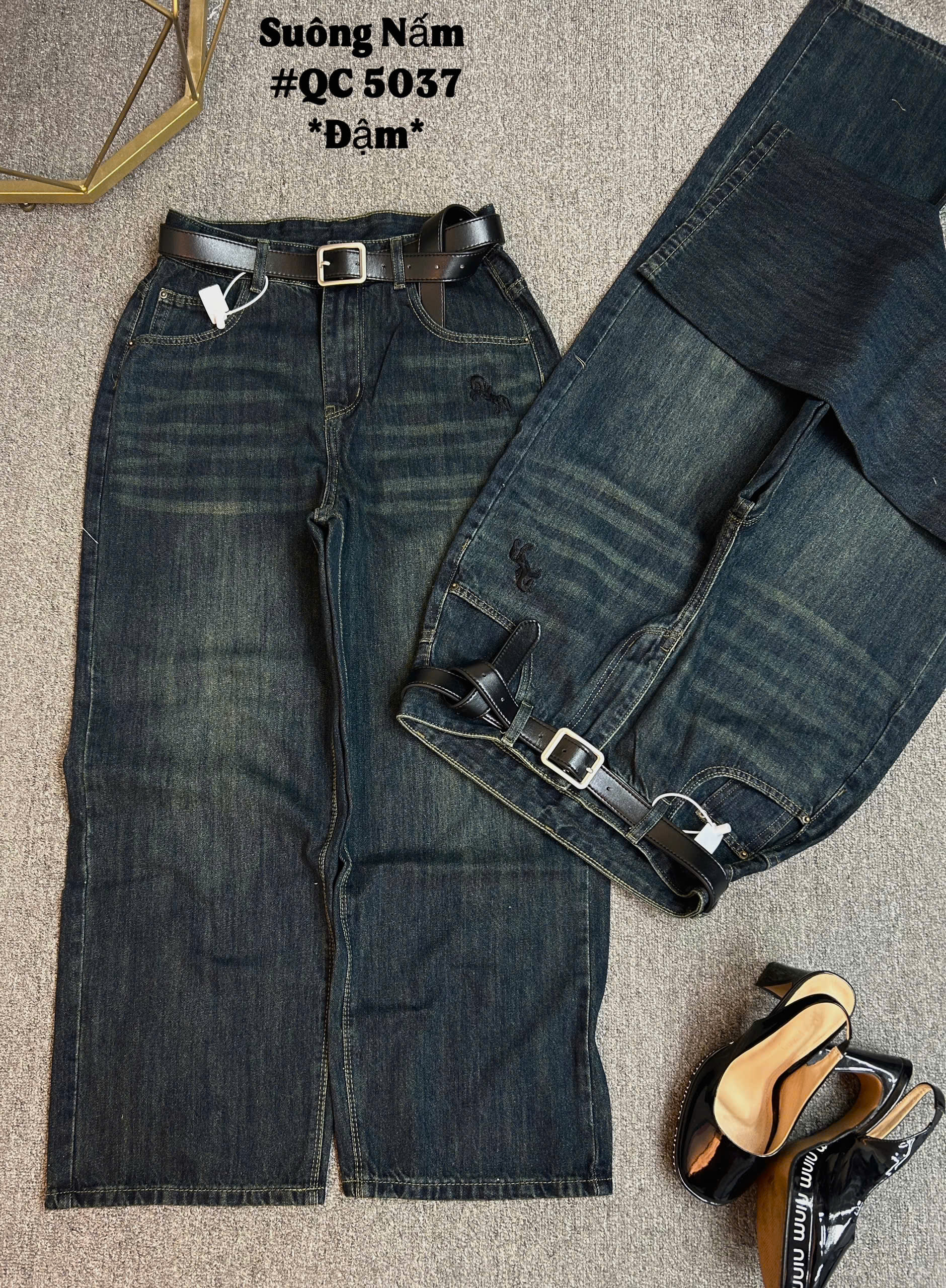 BIGSIZE- Quần jean suông thêu ngựa T- QJ5037_thumbnail_11