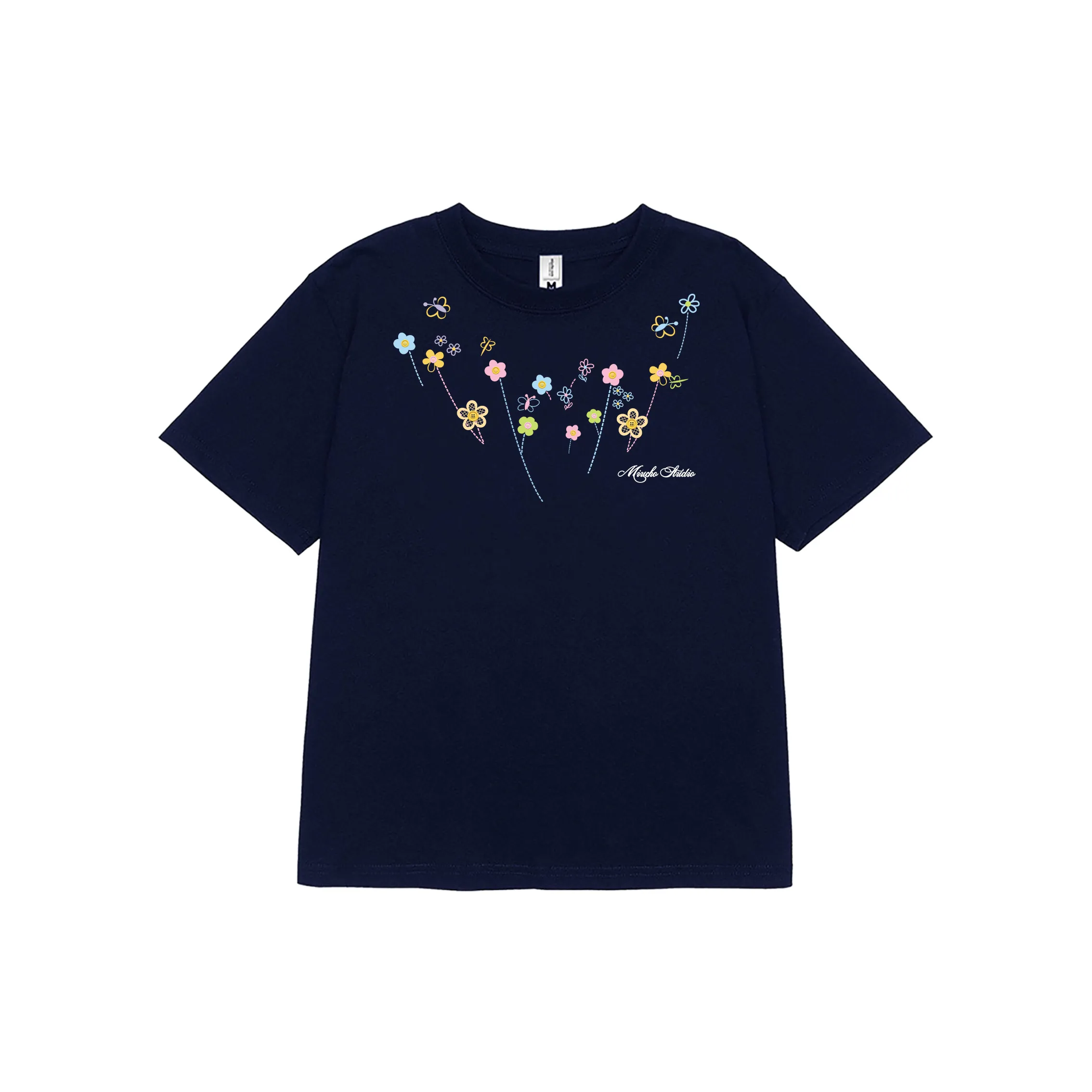 Áo baby tee nữ chuẩn form tôn dáng Miucho vải cotton co giãn 2 chiều thoáng mát cổ tròn in mix 2652_thumbnail_10