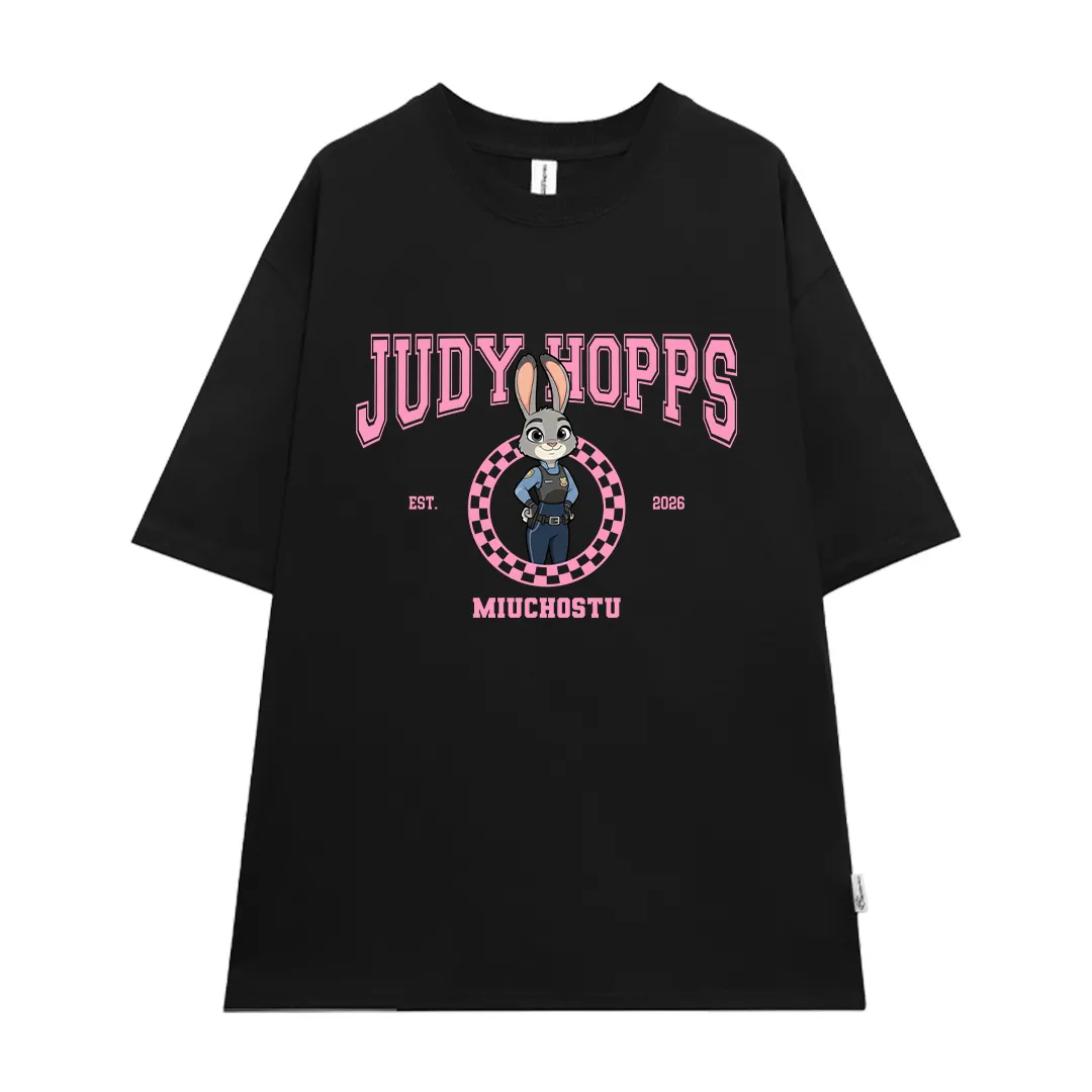 Áo thun cặp đôi form oversize Miucho vải cotton co giãn 2 chiều thoáng mát Judy Hopps in mix 2824_thumbnail_10