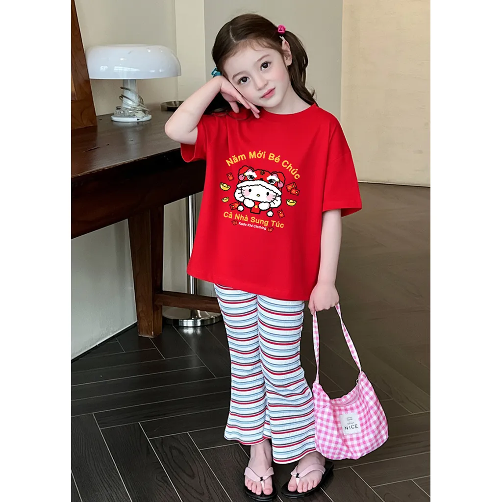 Áo thun kid Kado vải cotton thoáng mát mềm mại cho bé thoải mái cả ngày in mix 2855_thumbnail_3