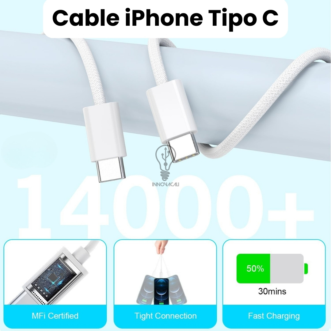🔌 Cable Tipo C - Tipo C (2 Metros)_thumbnail_2