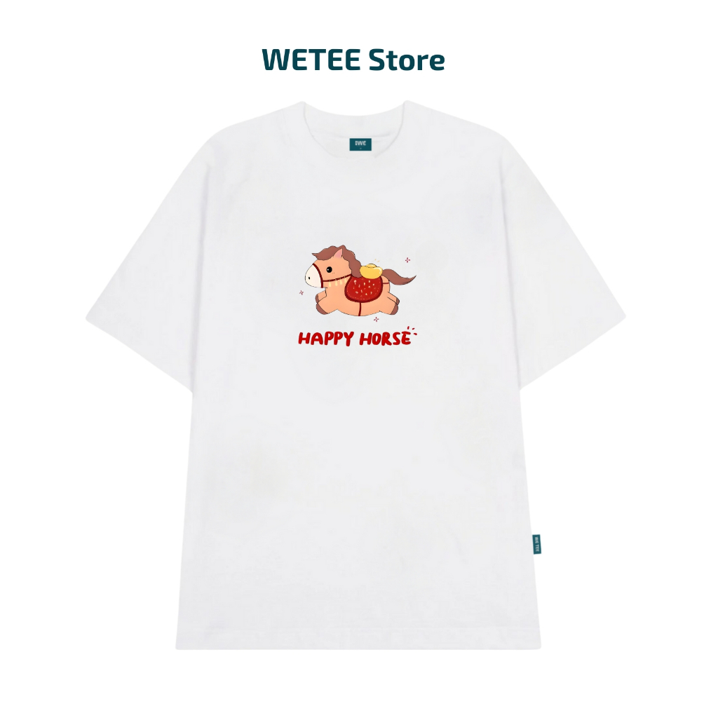 Áo thun unisex Tết 2026 hình ngựa Happy Horse dáng oversized rộng local brand WE TEE - WU1119_thumbnail_2