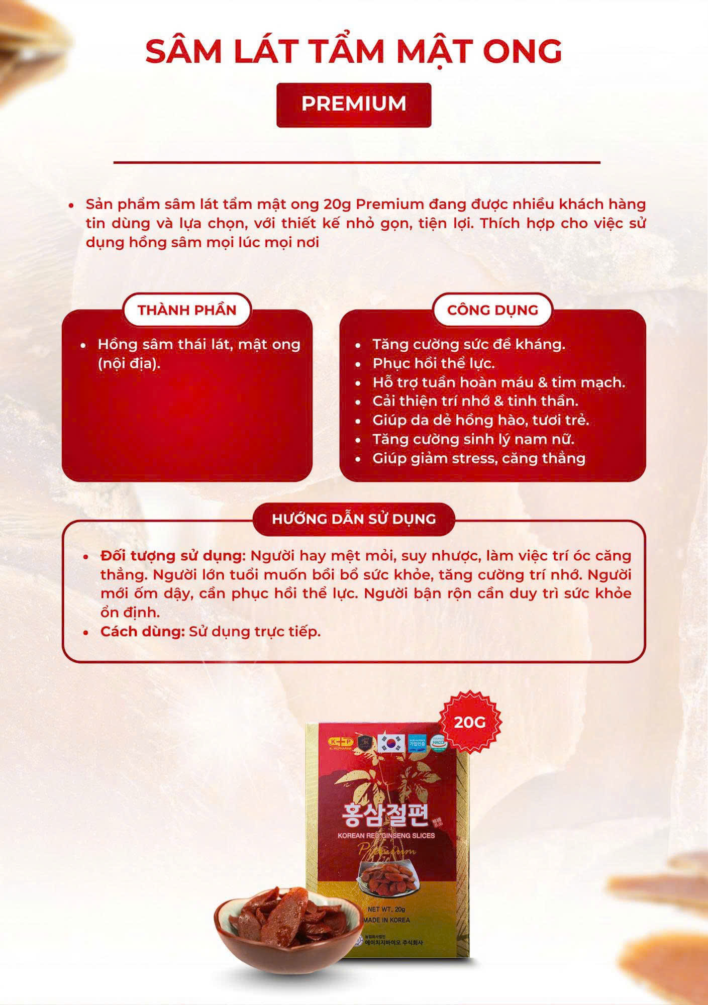 COMBO 2 HỘP HỒNG SÂM LÁT HÀN QUỐC