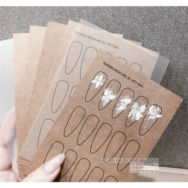 Tấm Giấy ráp tập vẽ lẻ chiếc và Set giấy rap tập vẽ, nặn design hoa,lá cành gel_thumbnail_4