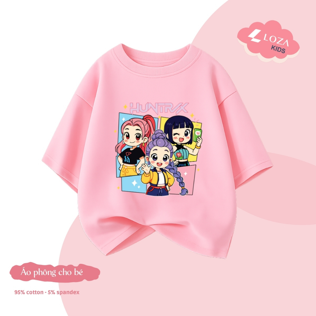 Áo phông bé gái hình nhóm nhạc Huntrix Rumi, Zoe, Mira - Loza Kids AT019_thumbnail_11