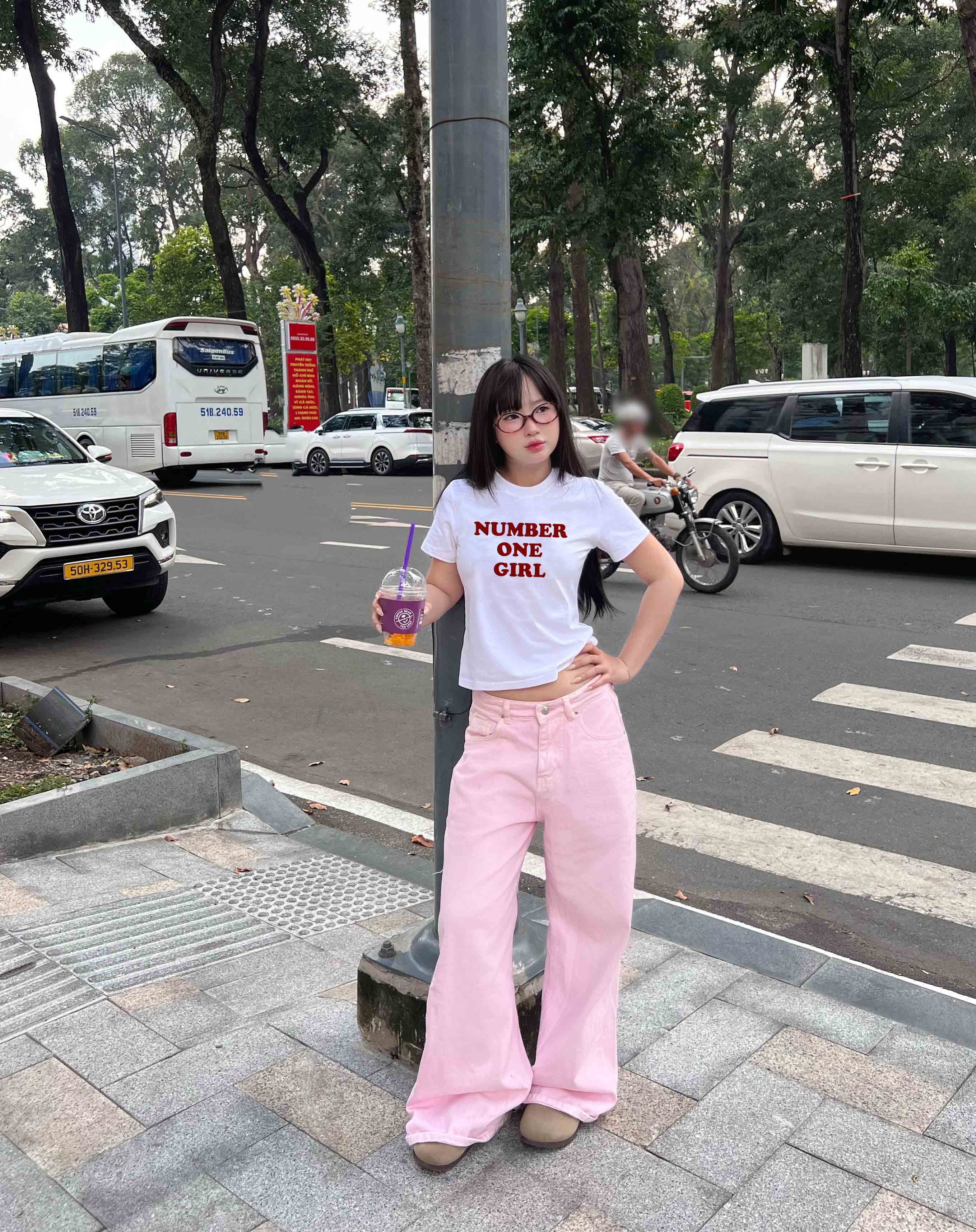 Áo baby tee ôm number one girl 1978 Miucho cổ tròn vải cotton 4c thoáng mát in basic_thumbnail_7