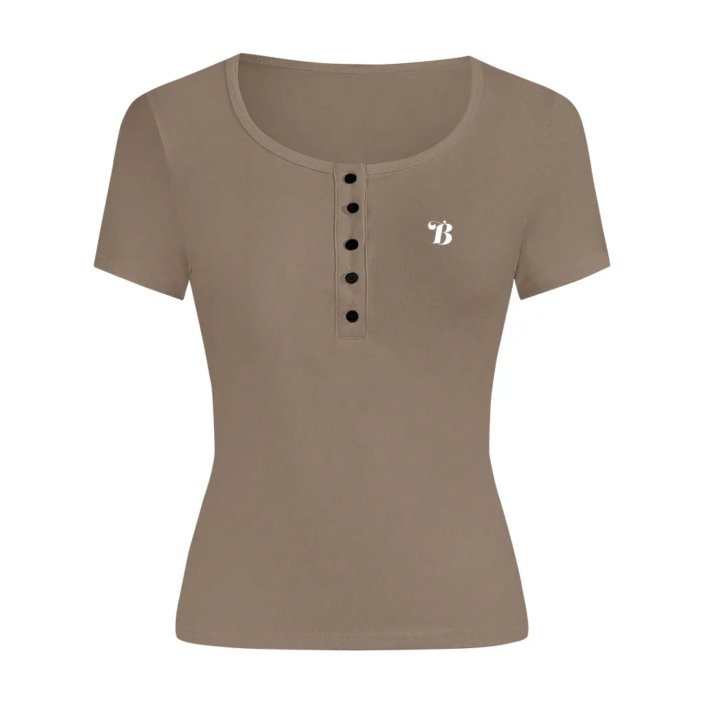 Áo thun cổ nút ôm body Miucho vải visco thoáng mát chuẩn form dễ phối đồ in typography 2732_thumbnail_11