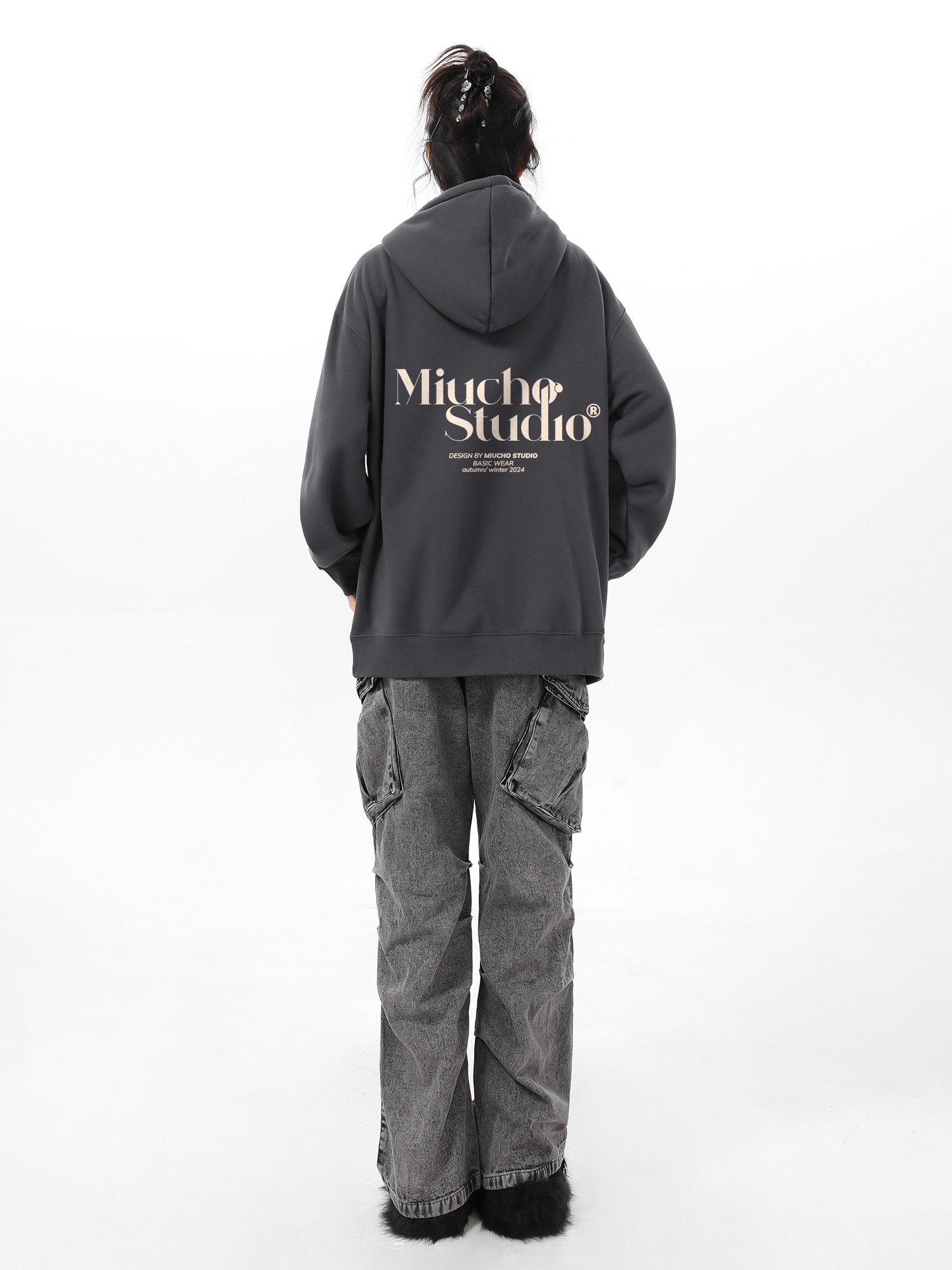 Áo hoodie zip local brand HZD1579 Miucho vải nỉ chân cua dày dặn mủ rộng in typography_thumbnail_6