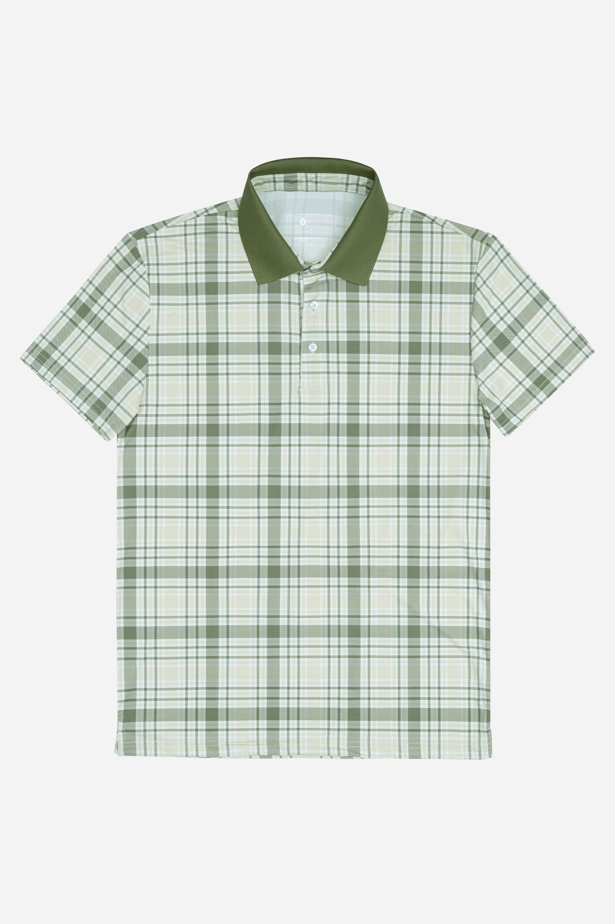 Áo Polo Kẻ Nam Trung Niên ANCHI Chất Liệu Cotton Mĩ Cao Cấp Phom Suông Vạt Ngang Màu Rêu