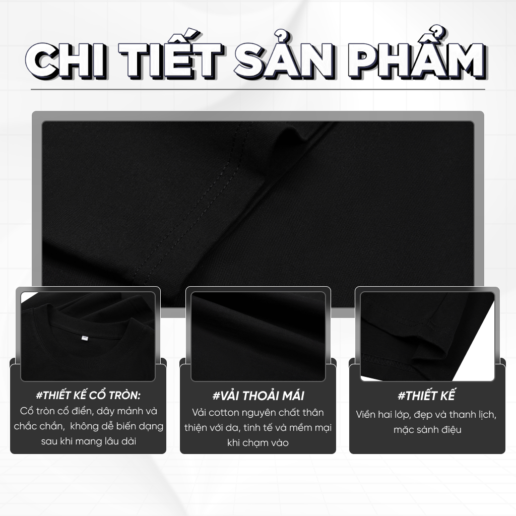 Áo thun form rộng cổ tim Miucho AT00038 vải 2c 240gsm_thumbnail_4