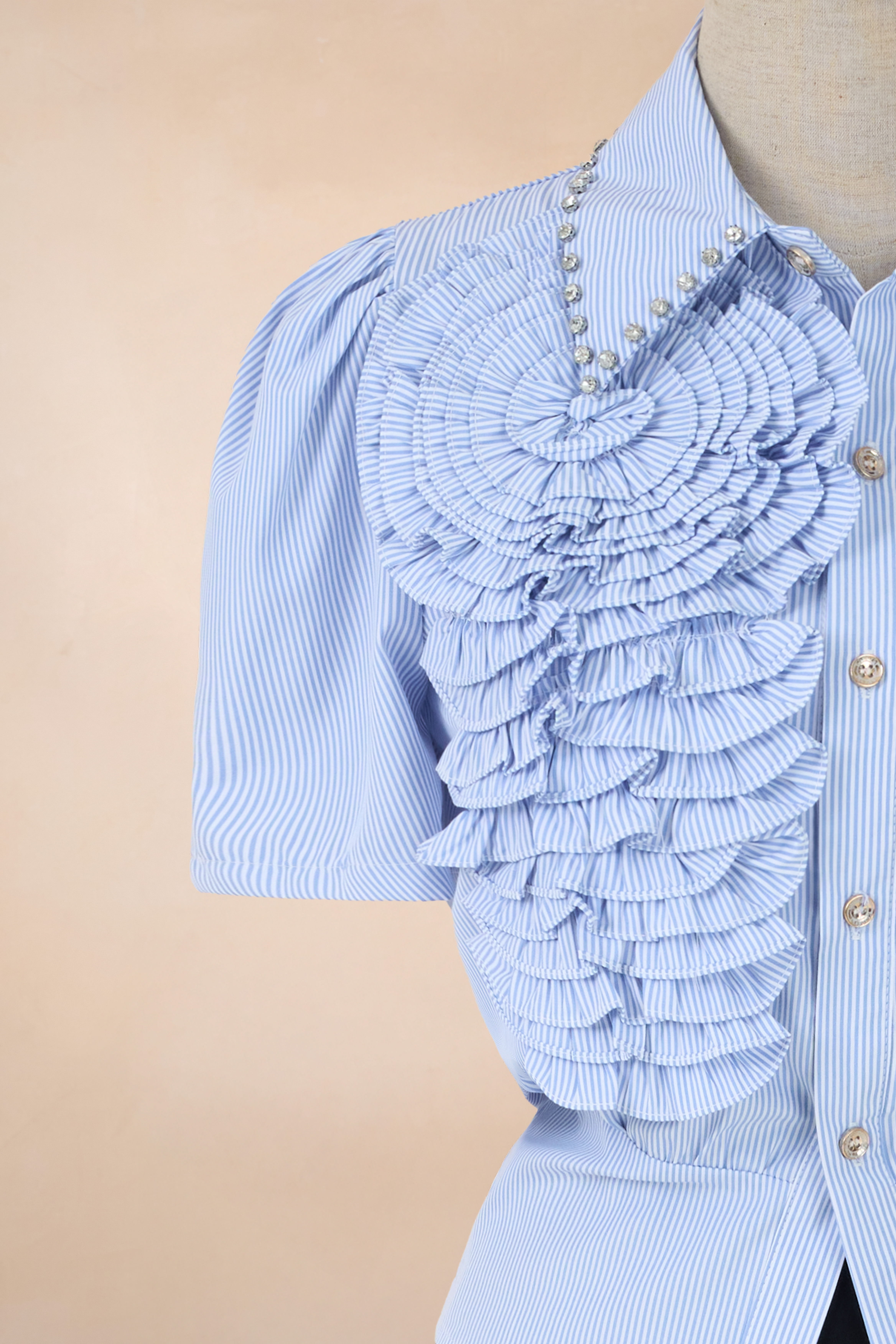 Sơ Mi Kẻ Sọc Cổ Đá Hoa Ngực_thumbnail_2