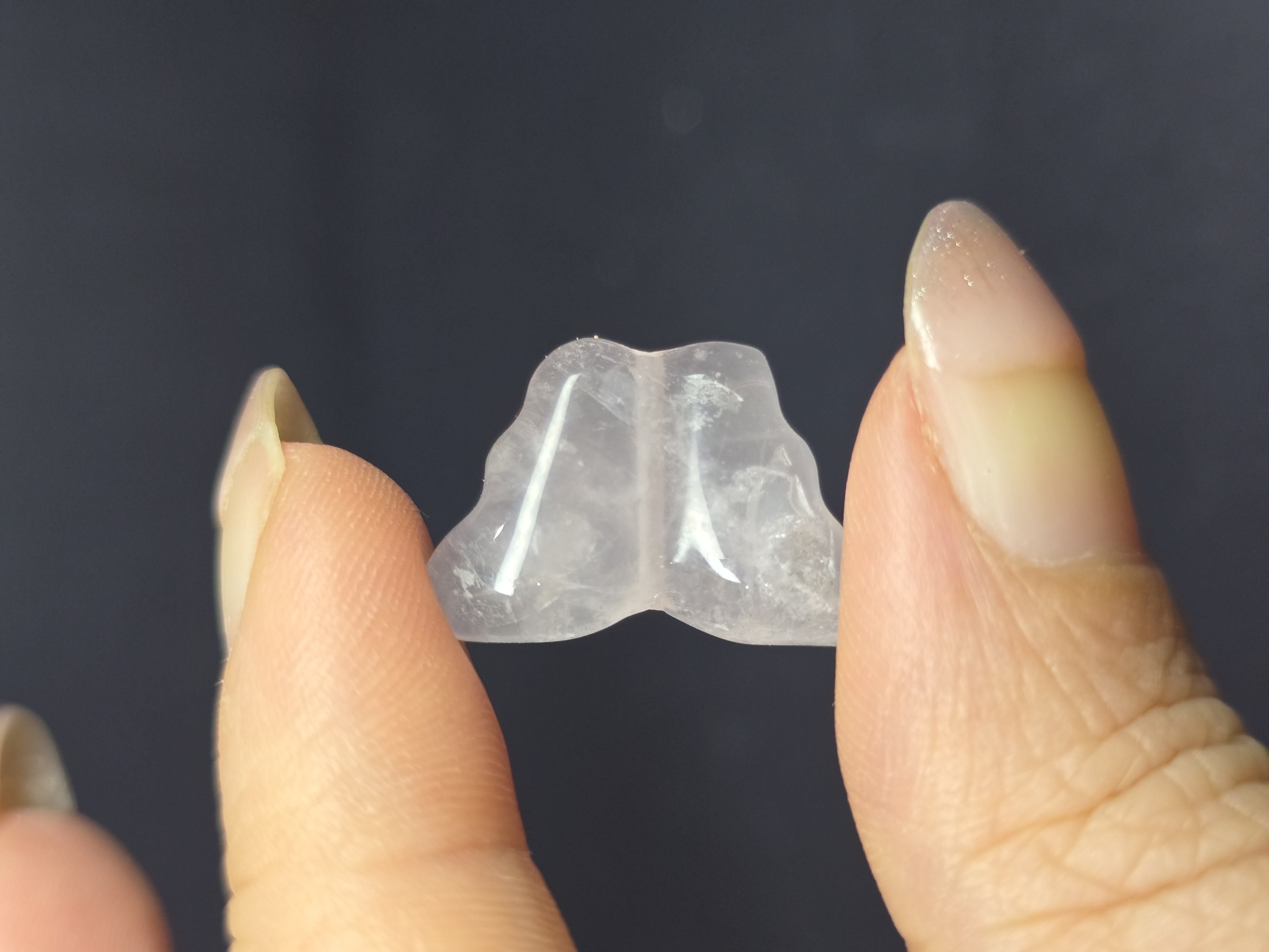 Charm Hạt Lẻ Thạch Anh Hồng - Hồ Điệp(Đã Xỏ Lỗ - Bán Lẻ 1 Viên)