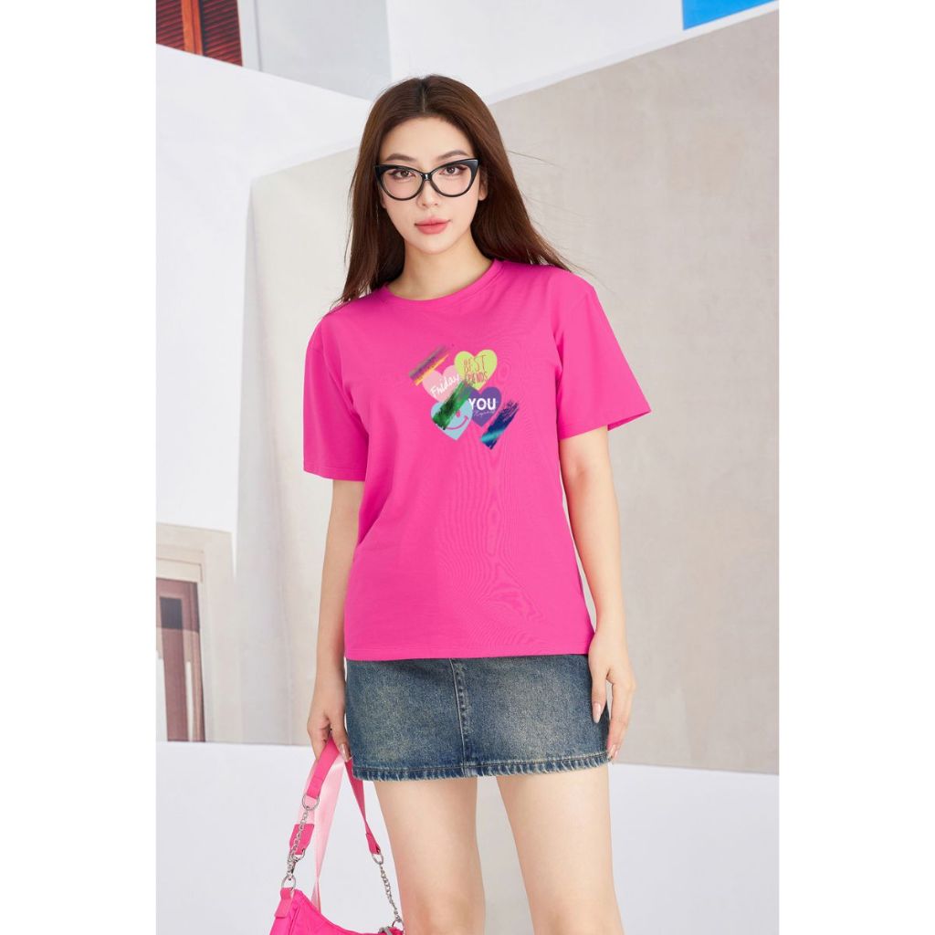 [Form Rộng] Áo thun nữ nhiều màu in hình trái tim -LOZA RT7855_thumbnail_6