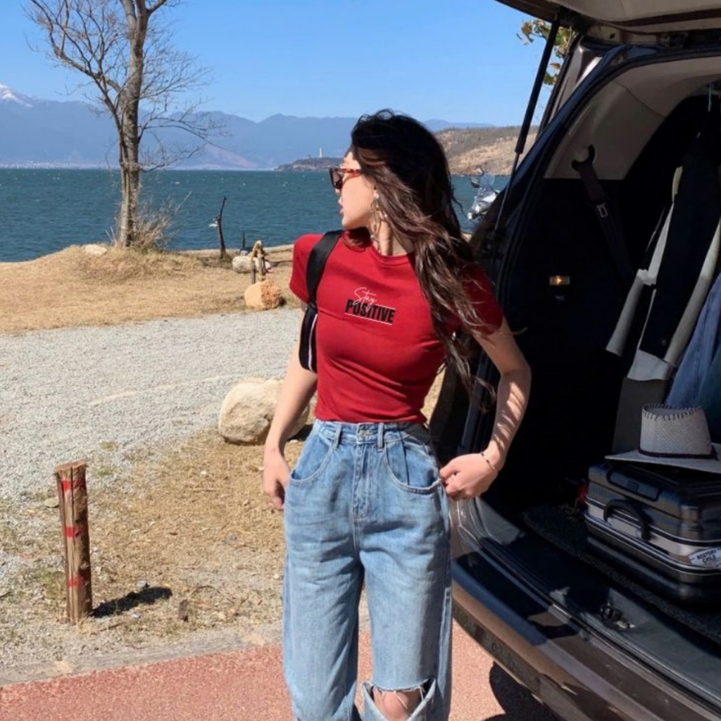 [Form Ôm] Áo croptop nữ Positive - Áo thun LOZA dáng croptop ôm - CR7886_thumbnail_2