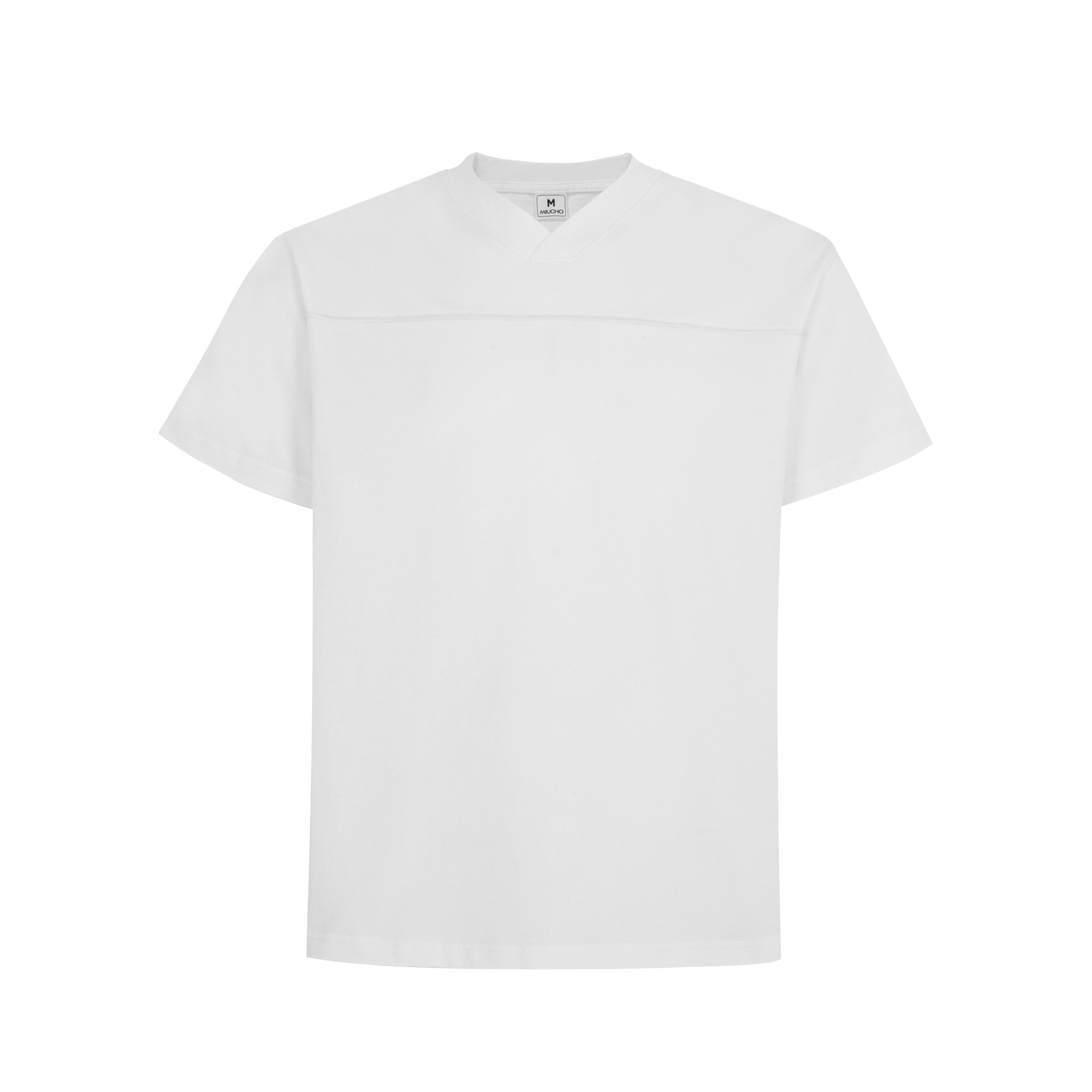 Áo thun form rộng cổ tim Miucho AT00038 vải 2c 240gsm_thumbnail_0