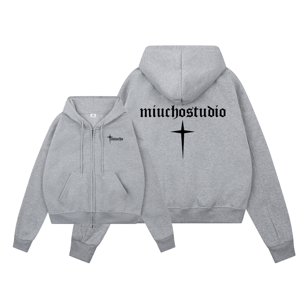 Áo hoodie zip nam localbrand form boxy HXD1612 Miucho Club vải nỉ bông dày dặn in basic_thumbnail_6
