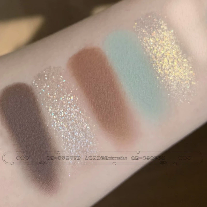 FLOWER KNOWS Eyeshadow Palette Sweetheart Bear Series Six Color Eye Shadow Matte Pearl Natural Powder Fine_thumbnail_4