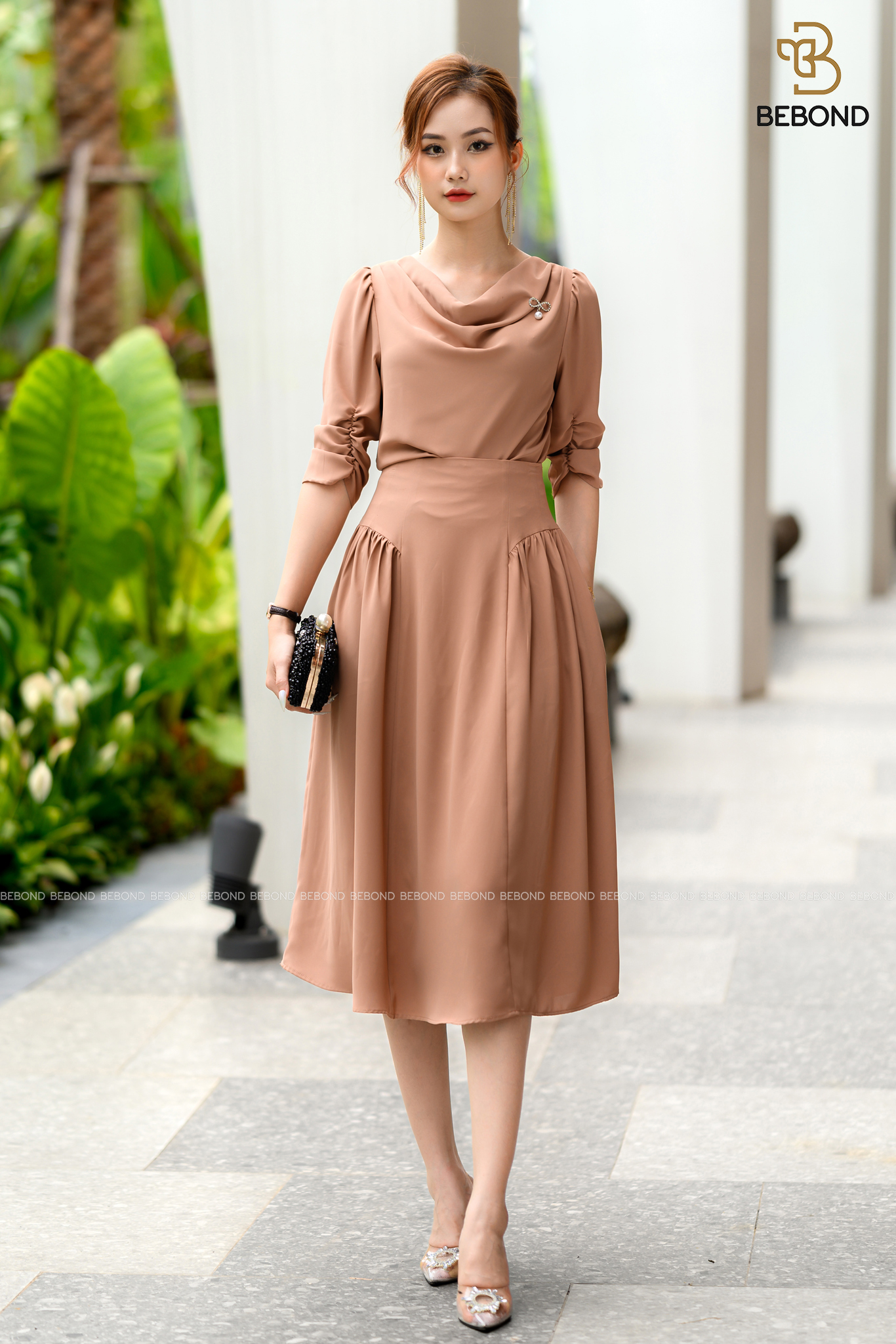 SET lụa Nhật màu NÂU TÂY- CONAL DRESS_thumbnail_4